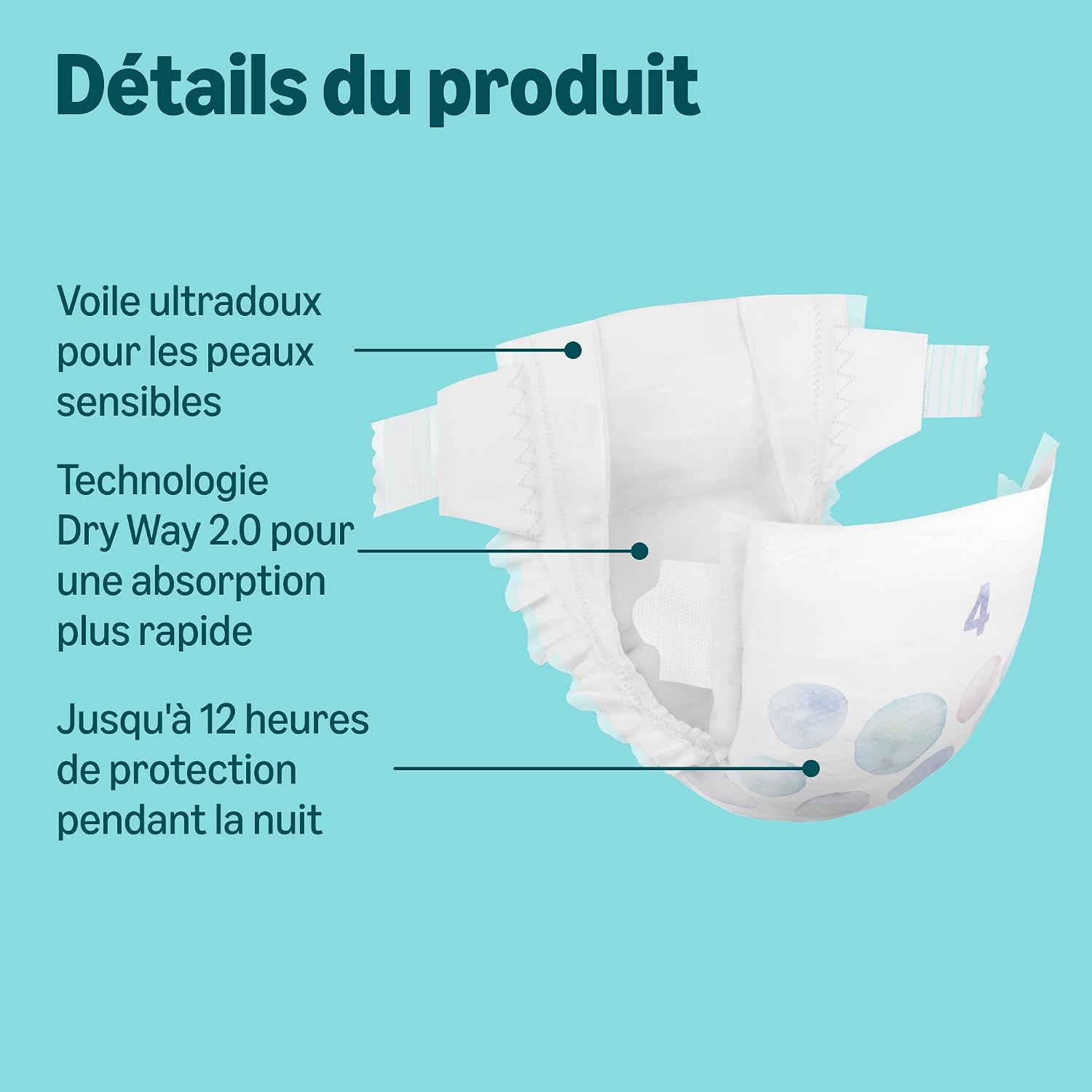 Detalle 1 de By Amazon Couches Ultra Absorbantes Taille 4 168