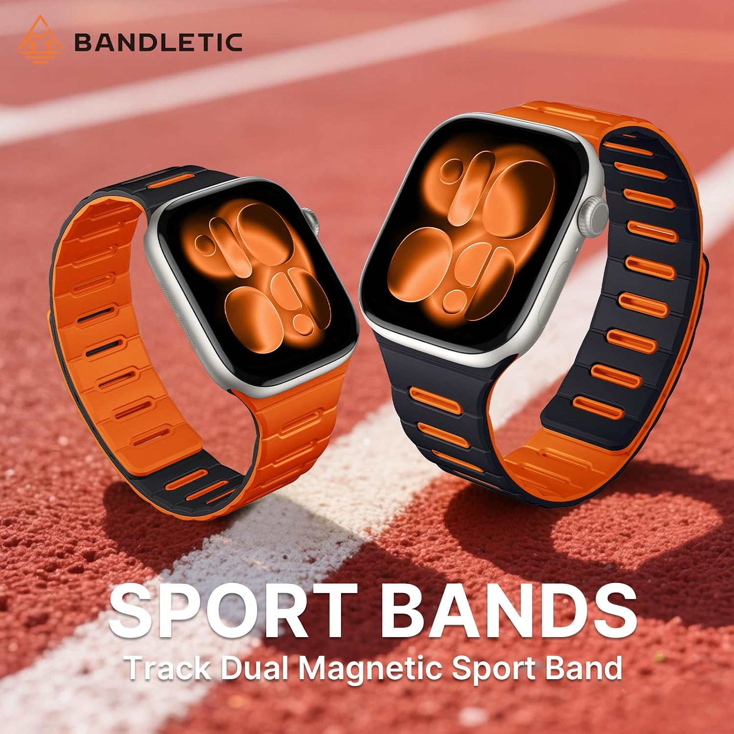 Thumbnail 1 de Bandletic Double Sided Reversible Silicone Strap for Apple Watch (40–46mm) – Magnetic, Breathable and Easy to Swap