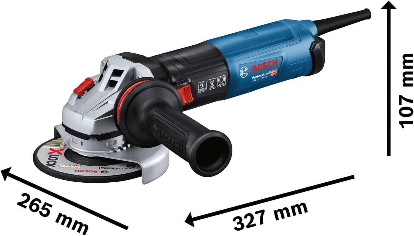 Detalle de Bosch Professional Smerigliatrice angolare GWS 17-125 S: potenza affidabile e protezione avanzata