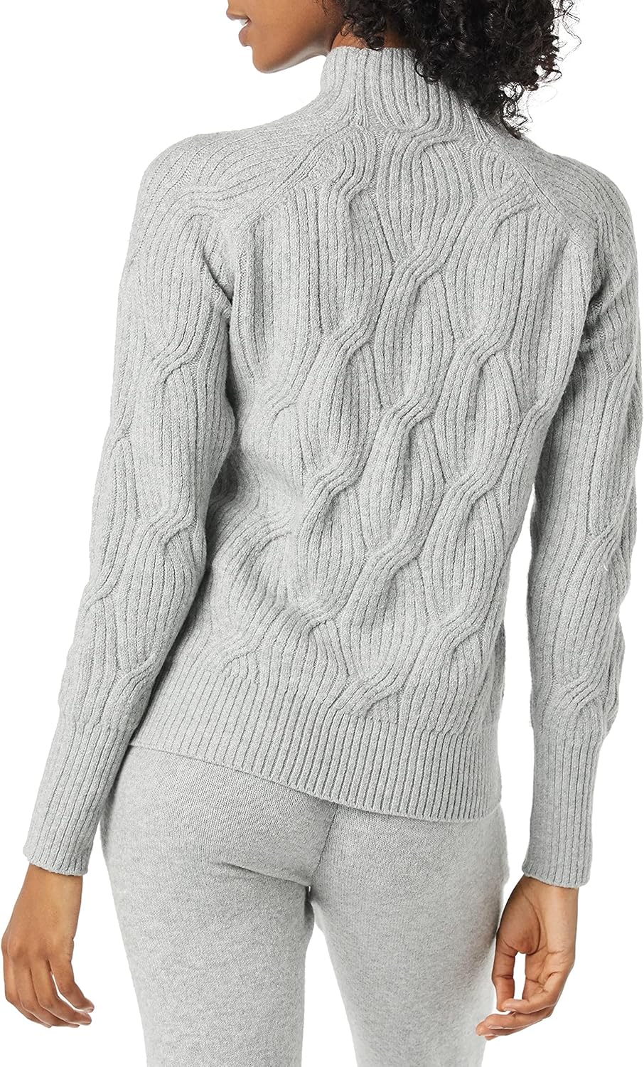 Thumbnail 1 de Amazon Essentials Women's Soft Touch Cable Knit Funnel Neck Chunky Jumper