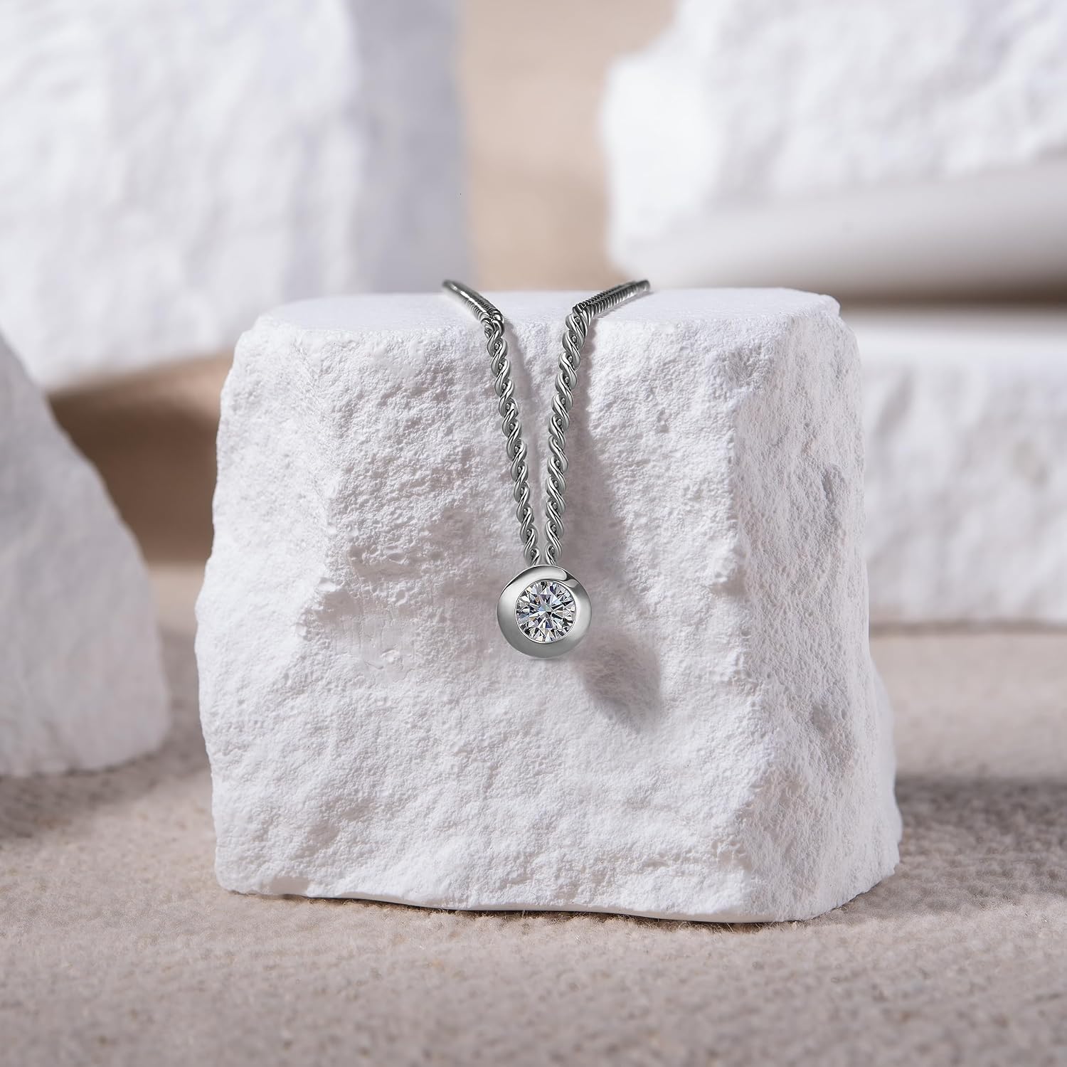 Detalle 2 de Orovi collana donna Argento 925 con zircone