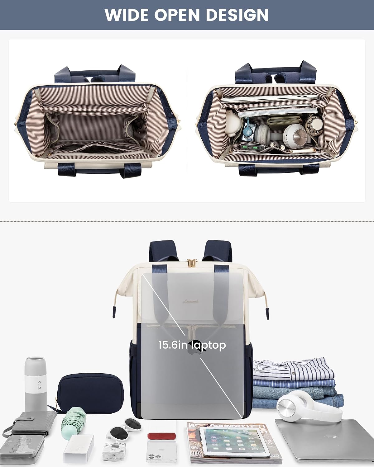 Thumbnail 5 de LOVEVOOK Sac à dos 15,6 pouces pour femme