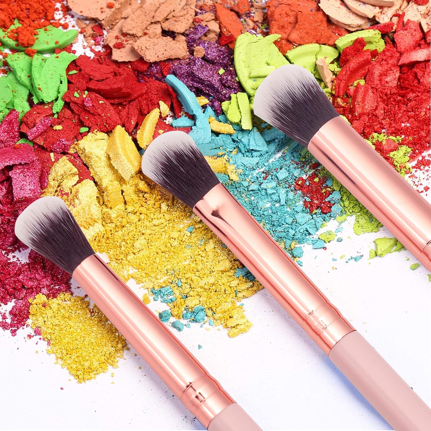 Thumbnail 3 de MSQ Augen Make-up Pinsel Set (12-teilig) – Lidschatten-, Eyeliner- & Verblendpinsel zum Auftragen und Verblenden