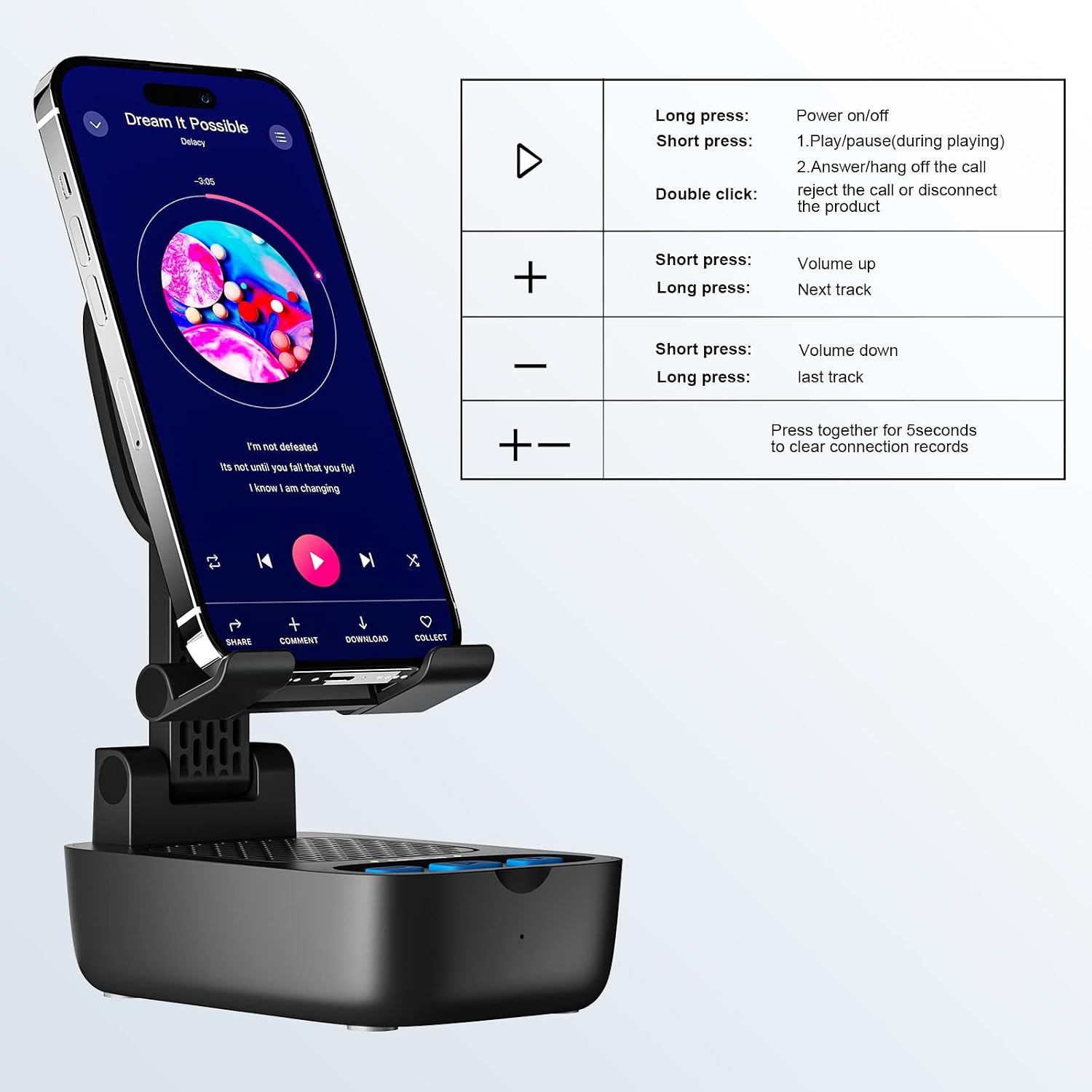 Thumbnail 3 de Comiso Phone Stand with Bluetooth Speaker, X8
