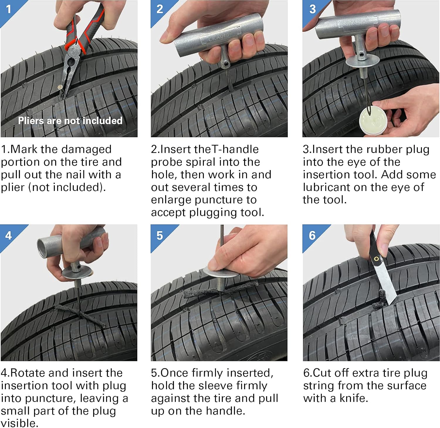 Thumbnail 4 de CKAuto Universal Tire Repair Kit 36 Pc