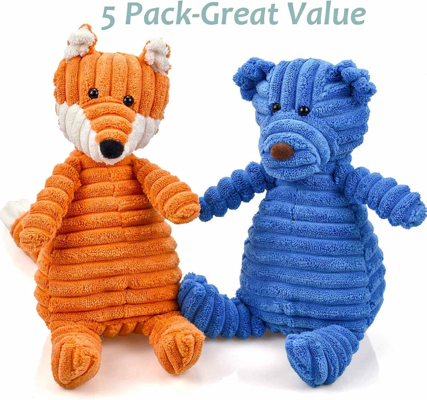 Detalle 2 de Ousiya 5-PACK Squeaky Dog Toys bundle