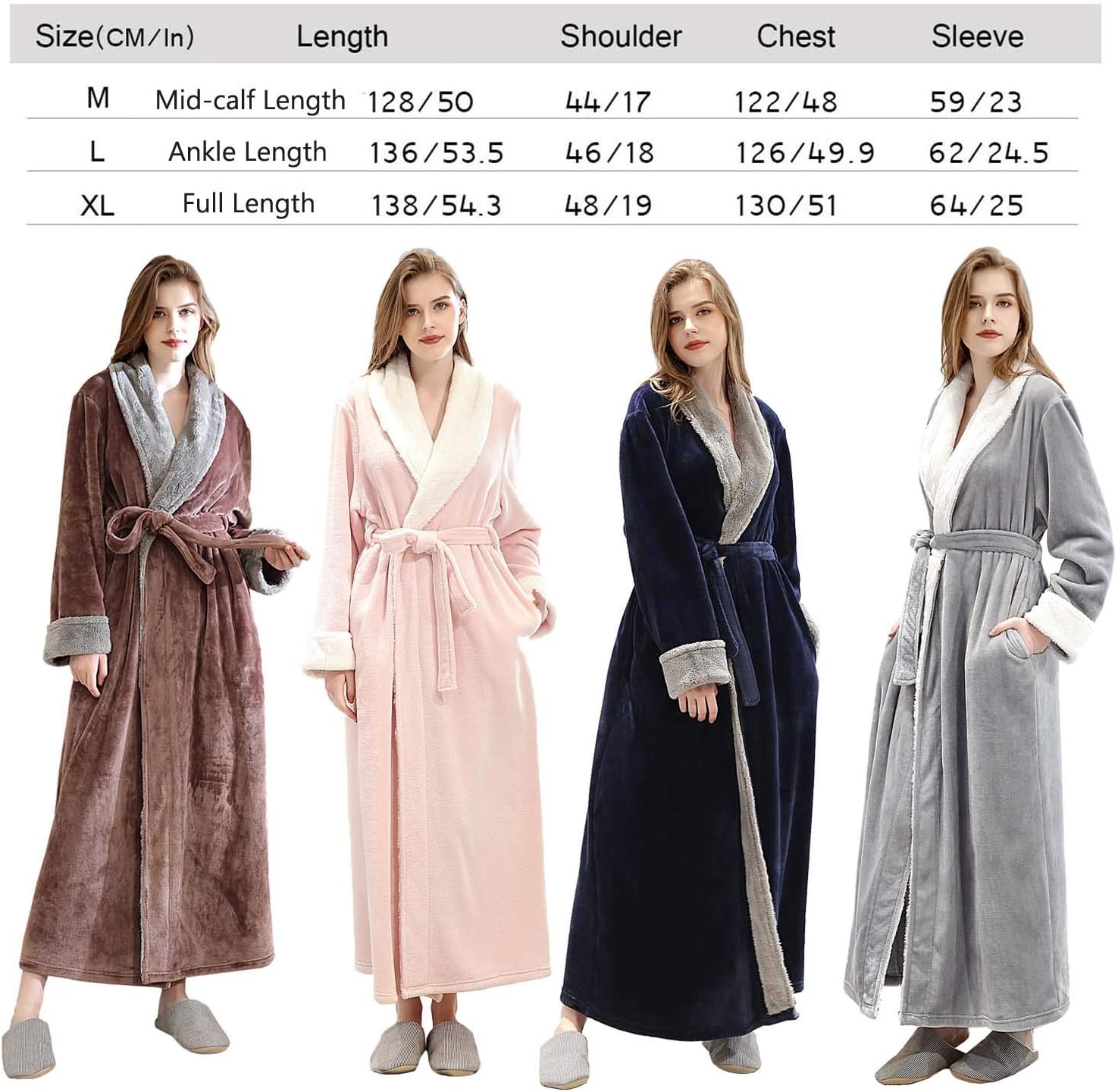 Thumbnail 6 de CaiDieNu Robe De Chambre Femme Polaire Longue – Douceur et chaleur pour l’hiver