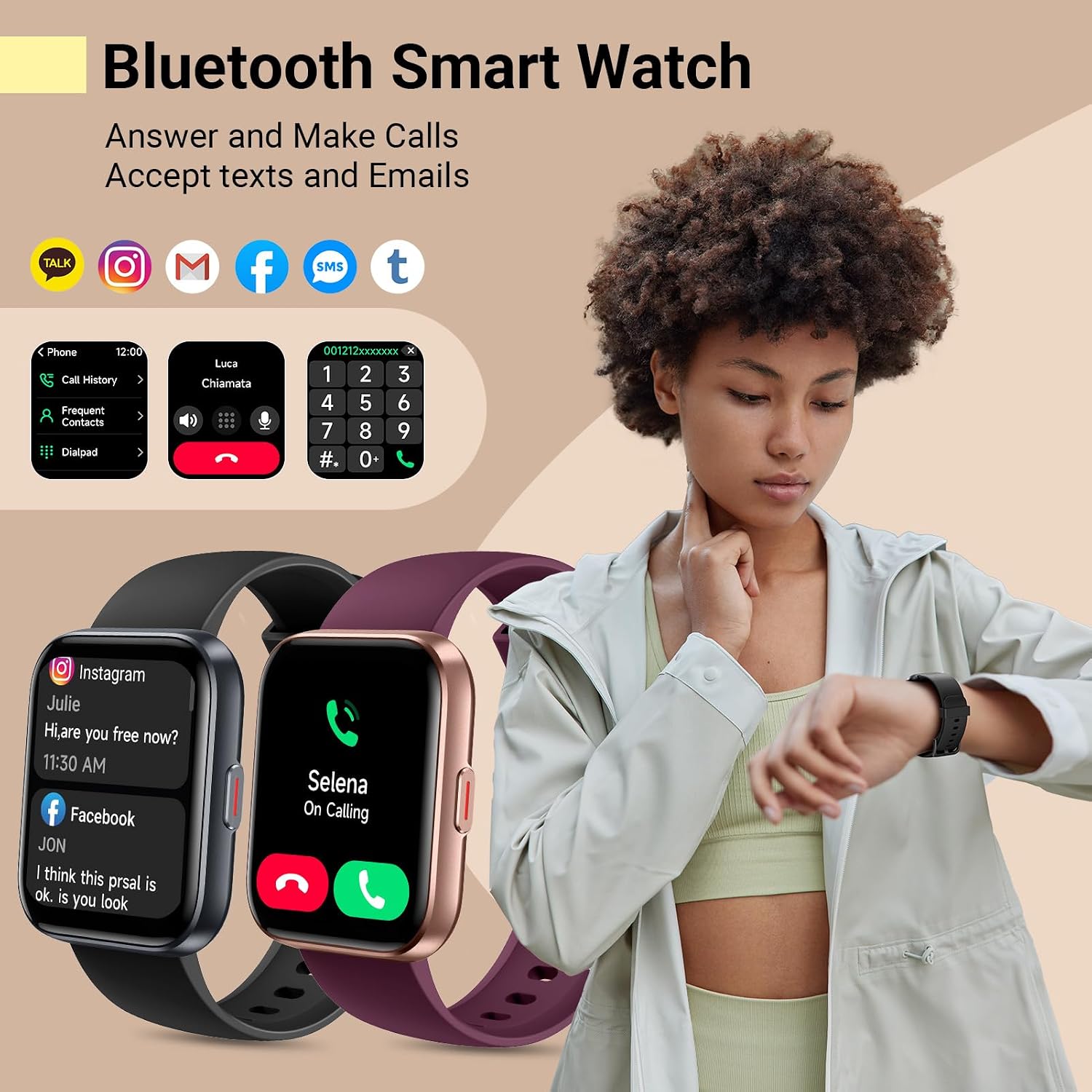 Detalle 2 de Fitness Tracker Smartwatch 1.8"