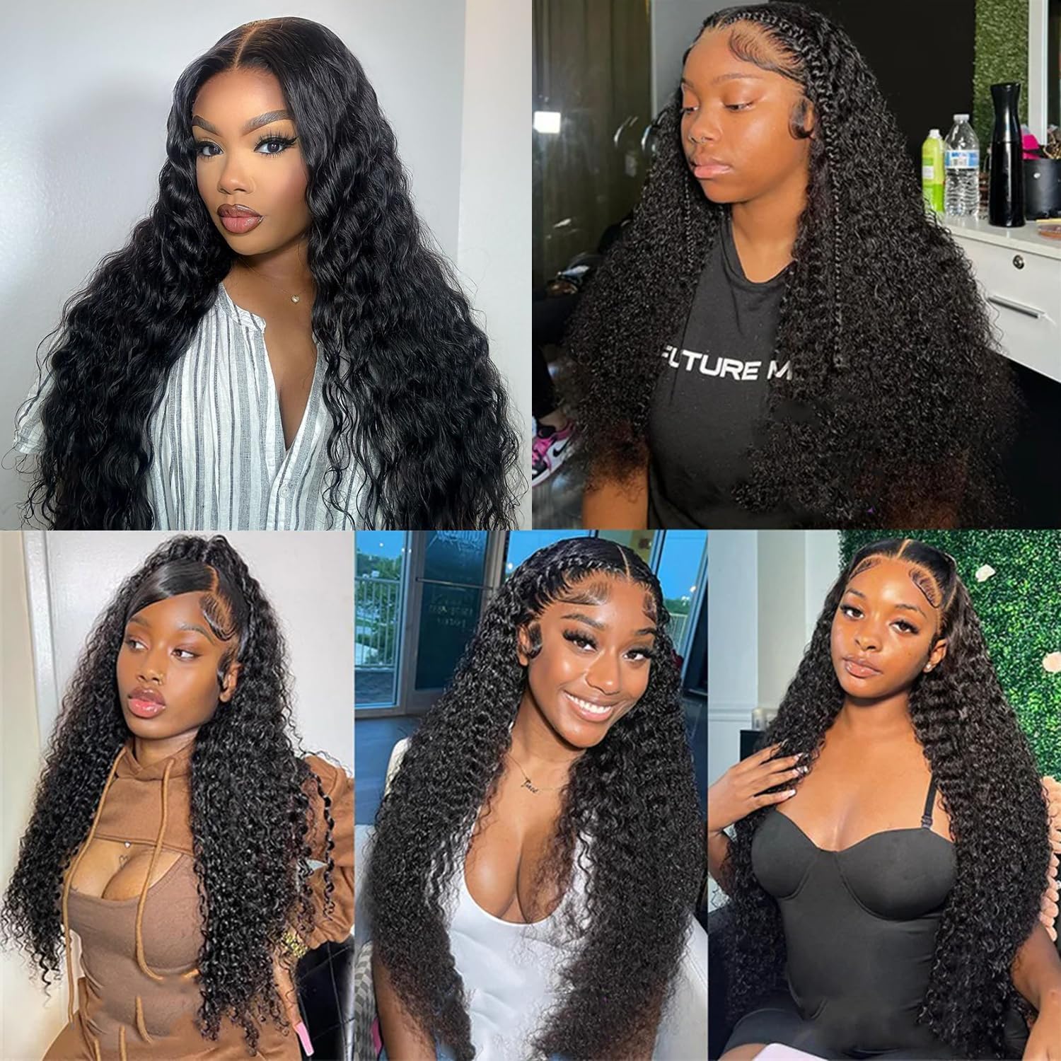 Thumbnail 6 de Gureimi Deep Wave Lace Front Wig (13x4 HD) – 200% Density, 100% Human Hair