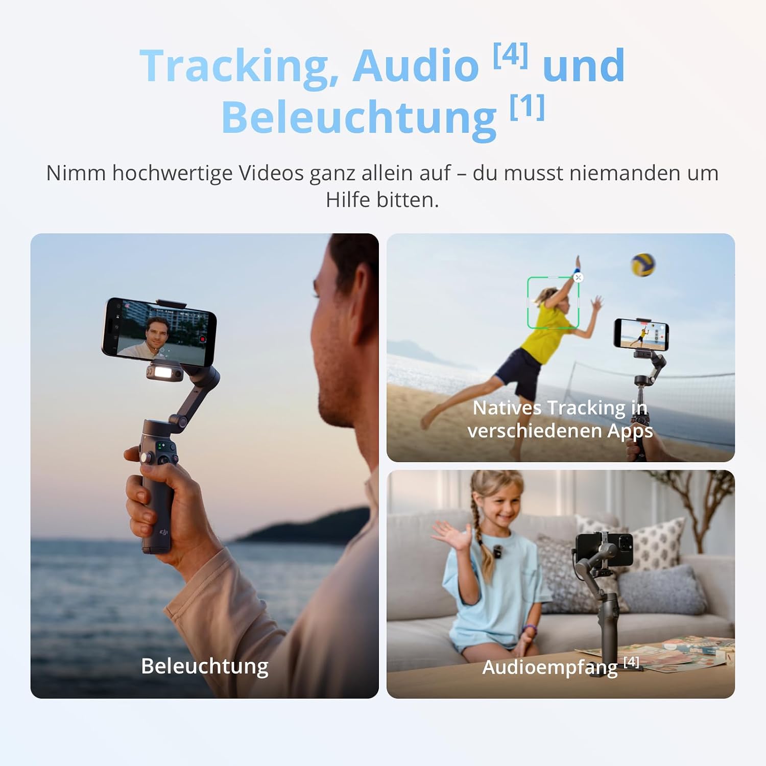Detalle de DJI Osmo Mobile 8 Gimbal-Stabilisator 10 Std. Akku