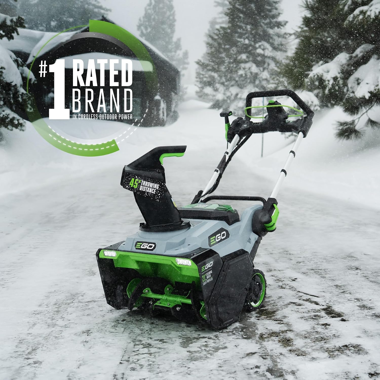 Detalle de EGO Power+ SNT2134 21-Inch Cordless Snow Blower with Heated Handles