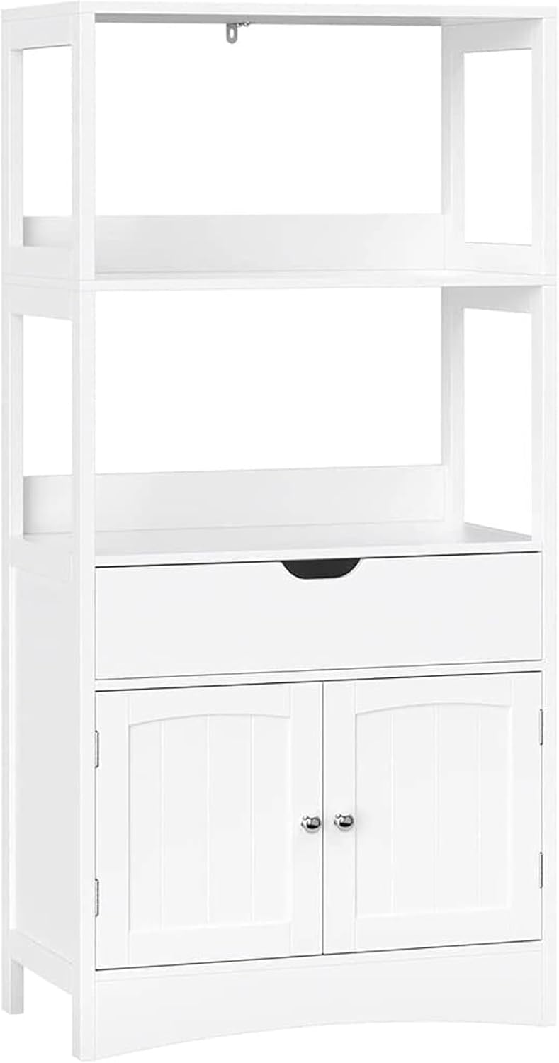 Detalle de VASAGLE Armoire Haute Blanc 32,5 x 60 x 122 cm