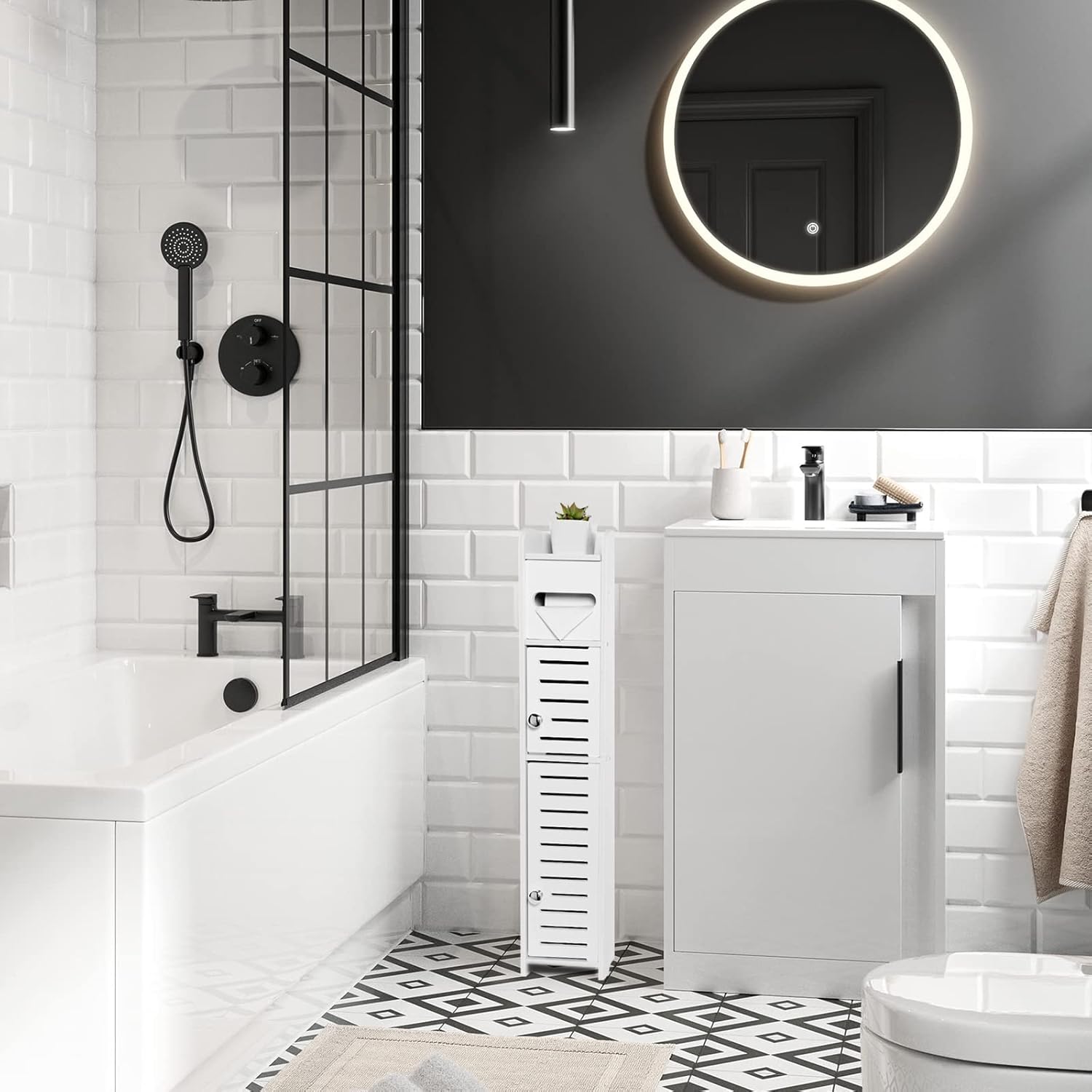 Thumbnail 4 de TuoxinEM Storage Cabinet Slim Over-Toilet 2-Shelf 🚽