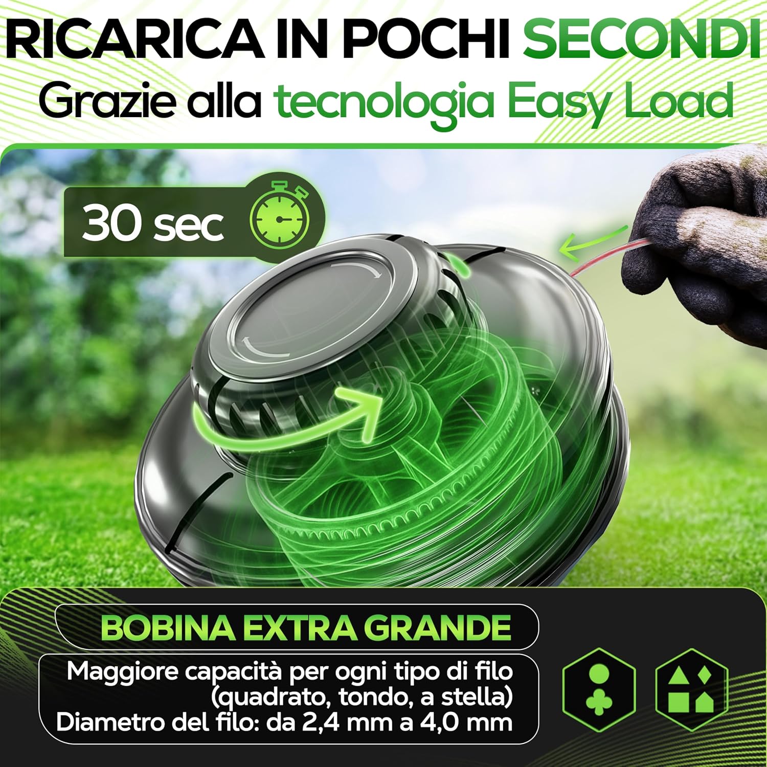 Thumbnail 2 de Heckenpracht Testina falciante Tap & Go M8‑M12