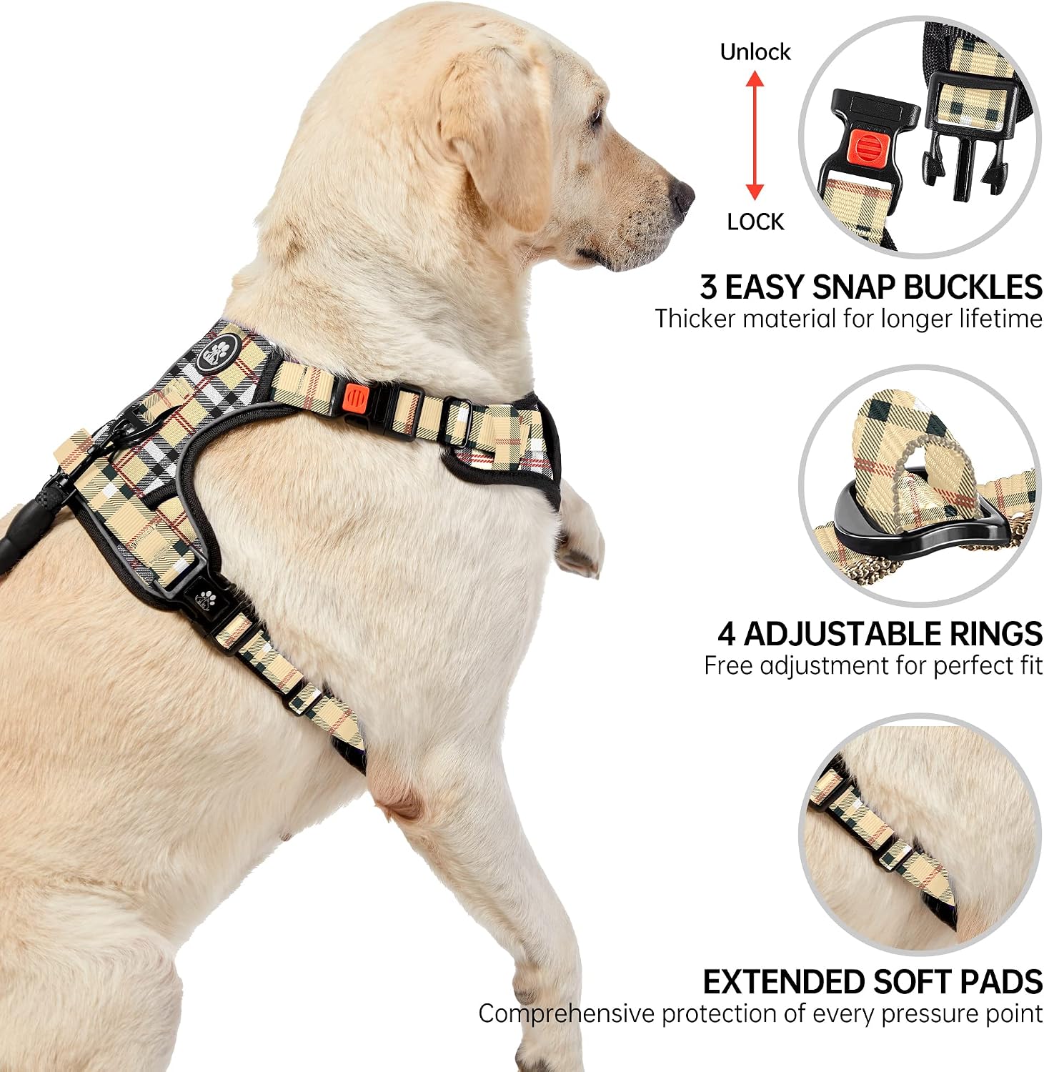 Detalle de NESTROAD Dog Harness Size S no pull vest