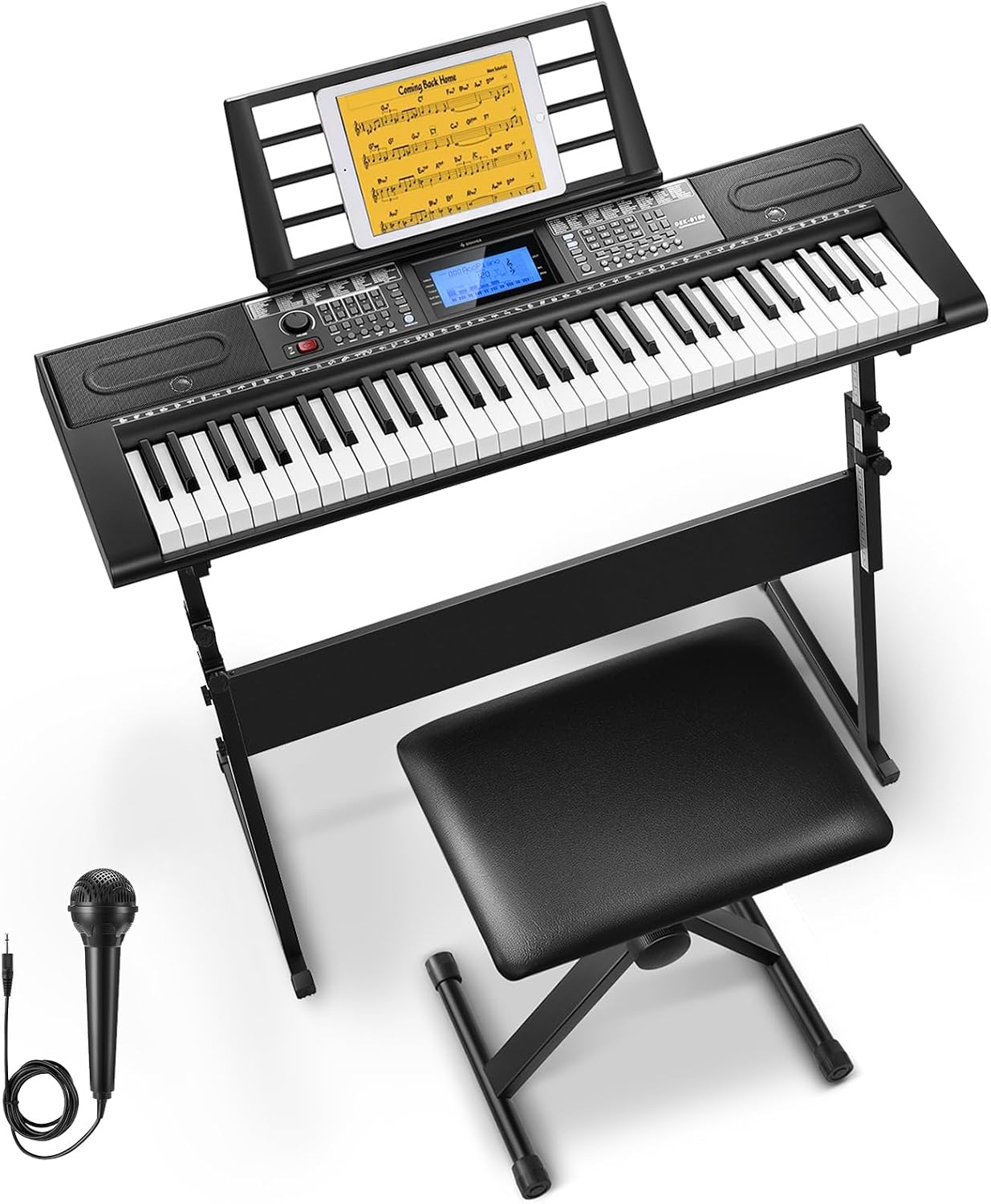 Detalle de Donner DEK-610S 61-Key Keyboard Kit with 249 Voices, Stand and Bench