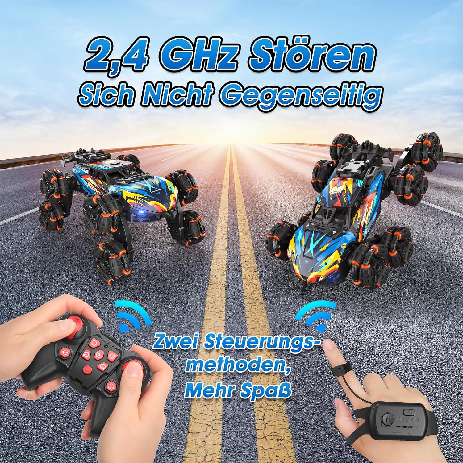 Detalle 2 de 8WD RC Drift Auto mit Handsteuerung
