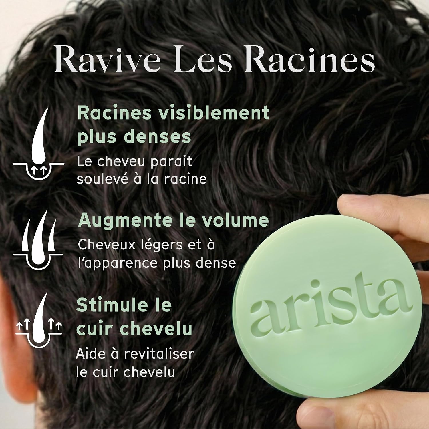 Detalle de Arista Shampoing solide Romarin & Biotine — volume et légèreté pour cheveux fins (80 g)