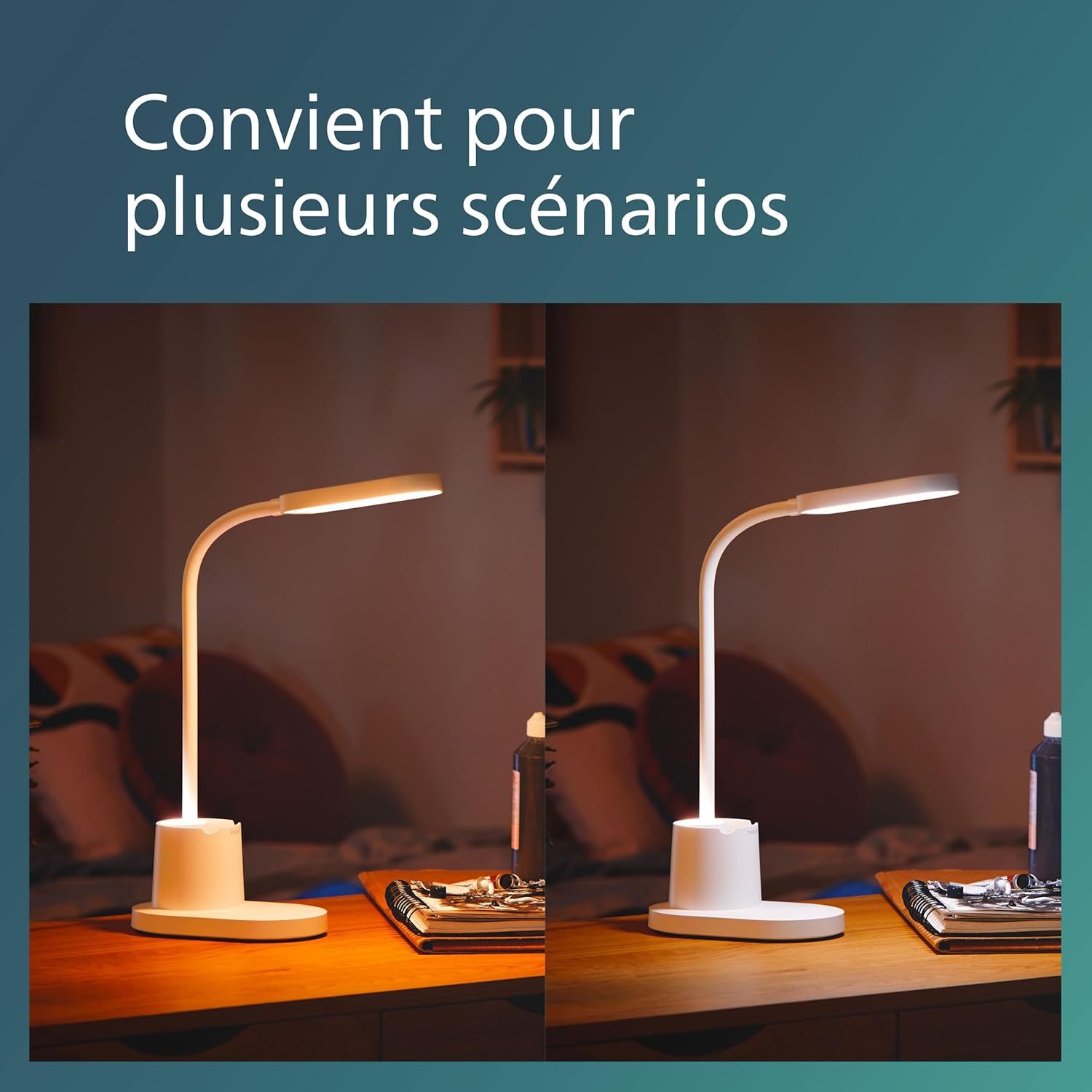 Thumbnail 4 de Philips lampe de table LED portable Blanc