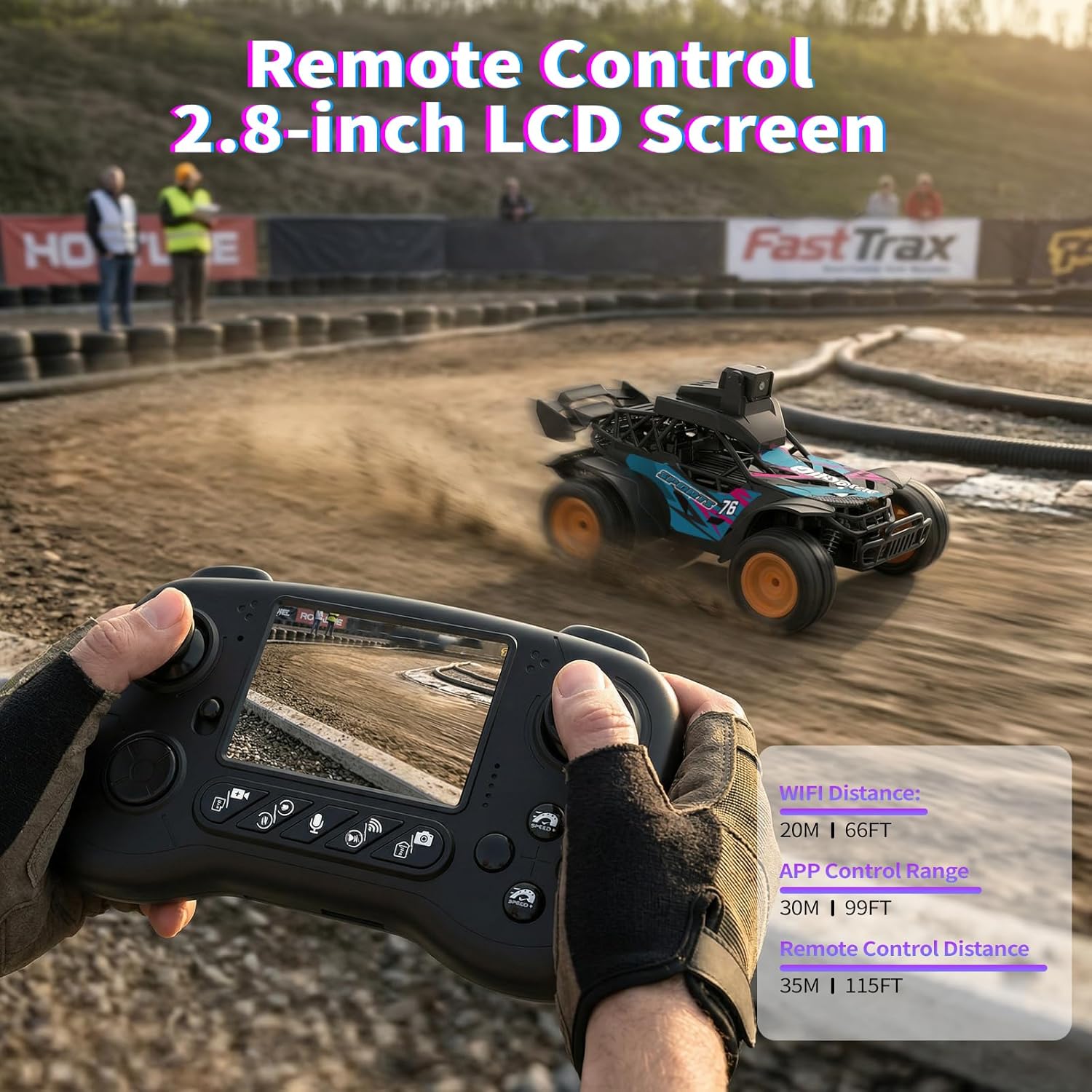 Detalle de Macchina Telecomandata con Telecamera: auto RC 2,4 GHz con schermo LCD da 2,8" e telecamera orientabile
