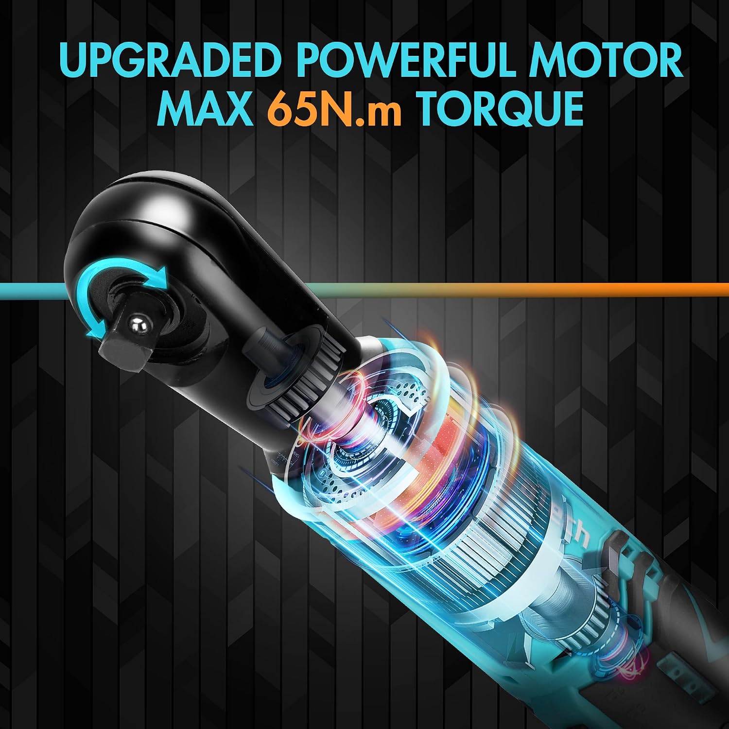 Detalle de DURATECH Chiave a Cricchetto Elettrica 12V Senza Fili 3/8" (65 Nm) con 2 Batterie 2,0Ah e Custodia