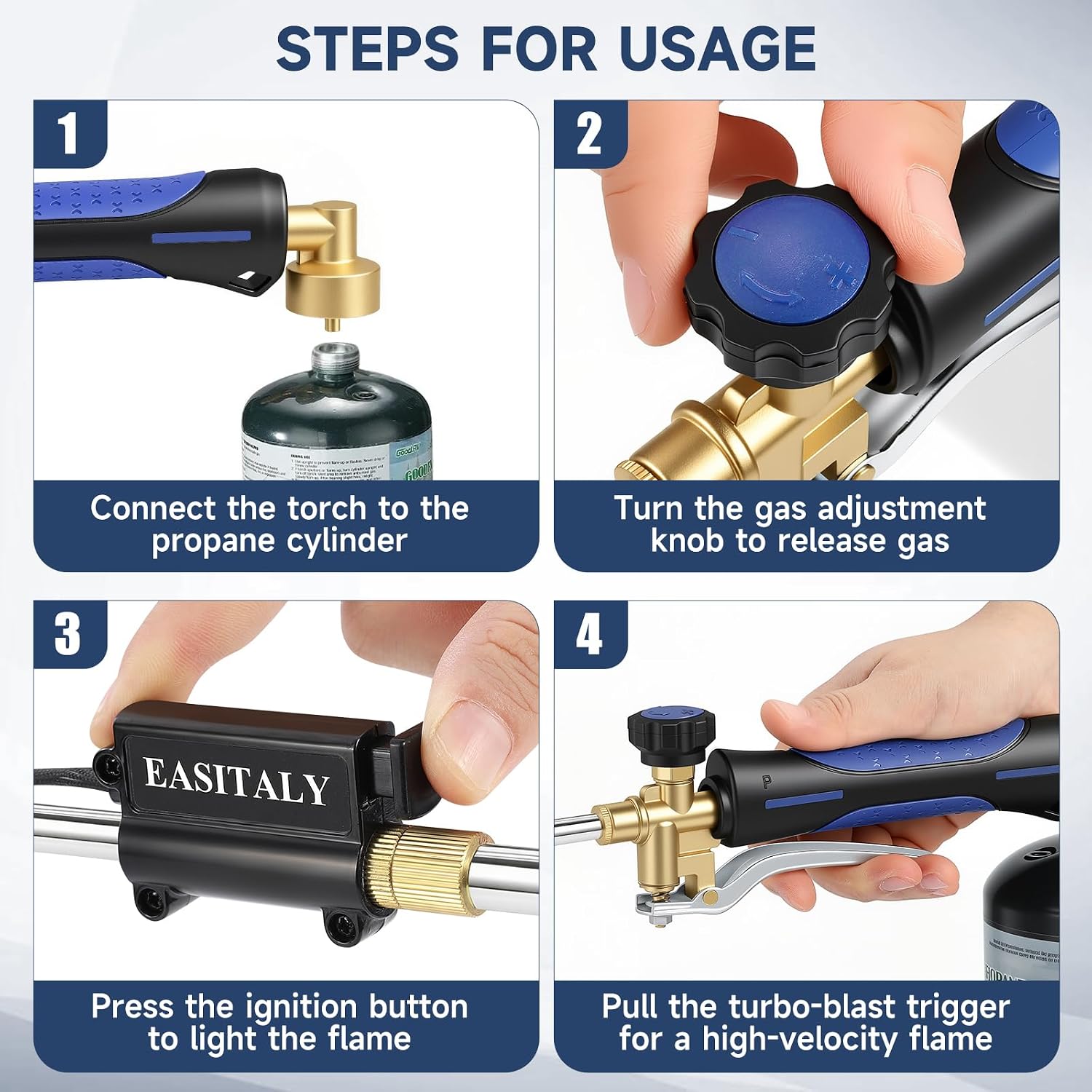Thumbnail 4 de EASITALY PQ888-D002A002 Propane Weed Torch, 29.9-Inch with Trigger Ignition