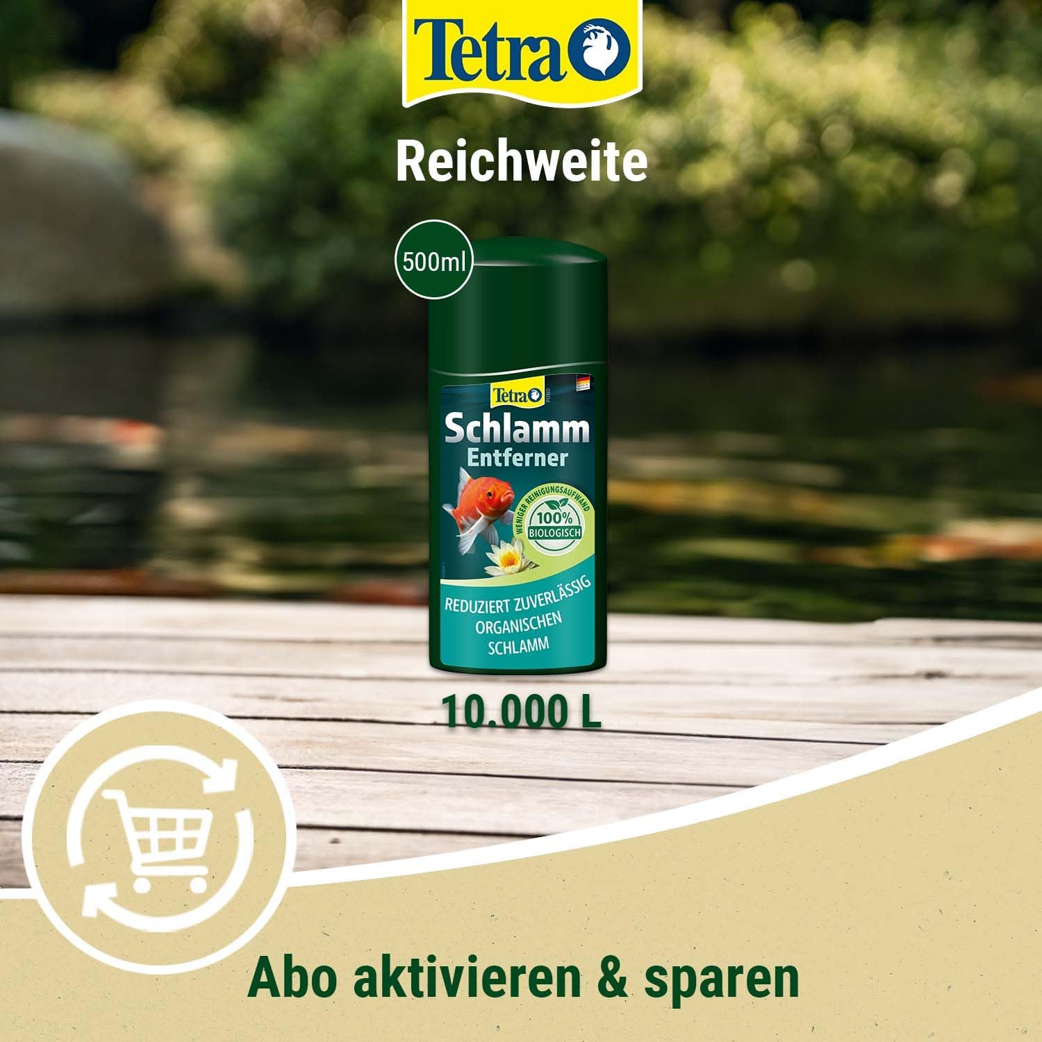 Detalle de Tetra Pond Schlammentferner – 500 ml zur biologischen Schlammreduktion im Gartenteich