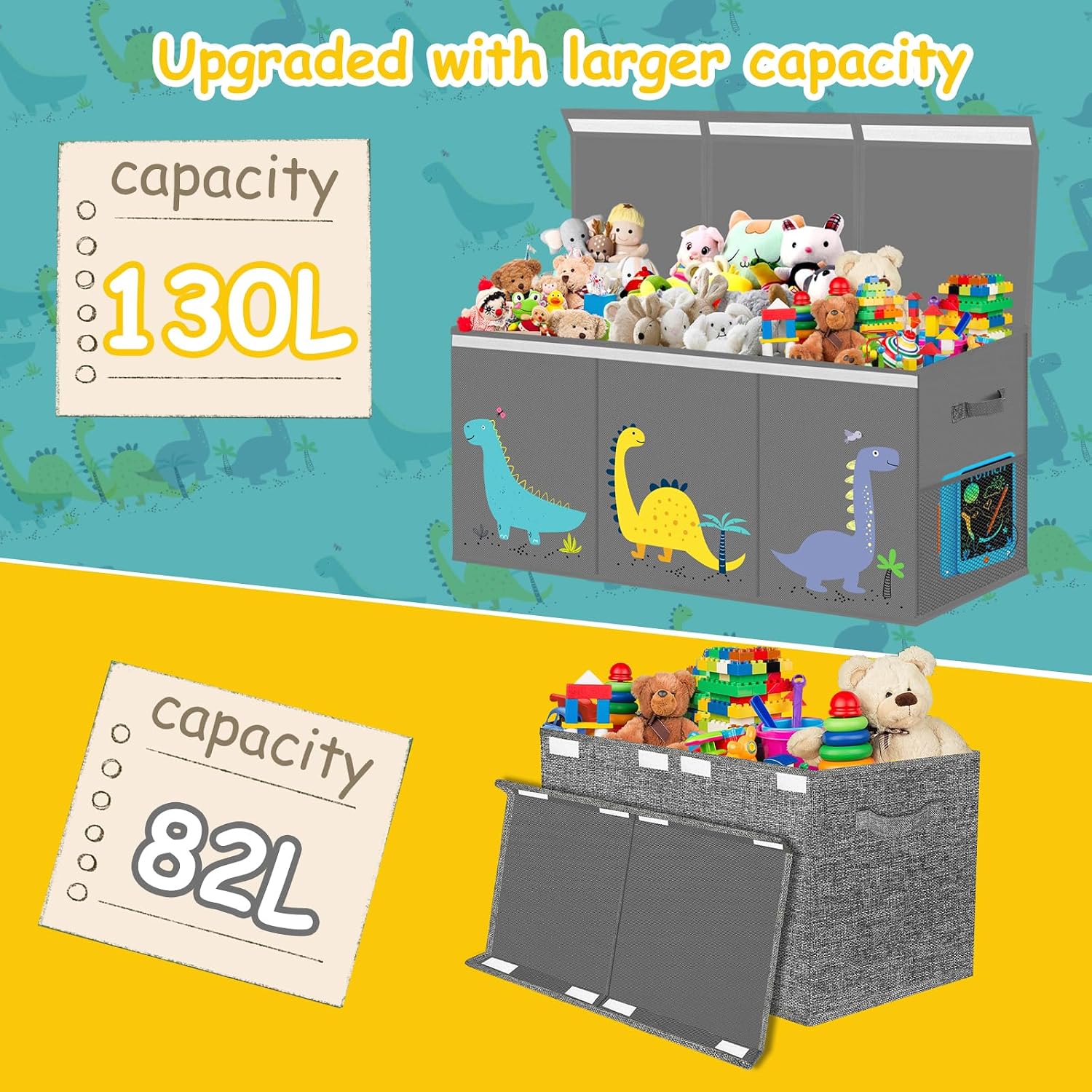 Thumbnail 2 de Extra Large Toy Box Storage for Boys Girls