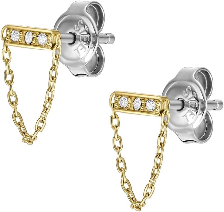 Thumbnail 2 de Fossil Damen-Ohrringe aus goldfarbenem Edelstahl mit Poussette-Verschluss
