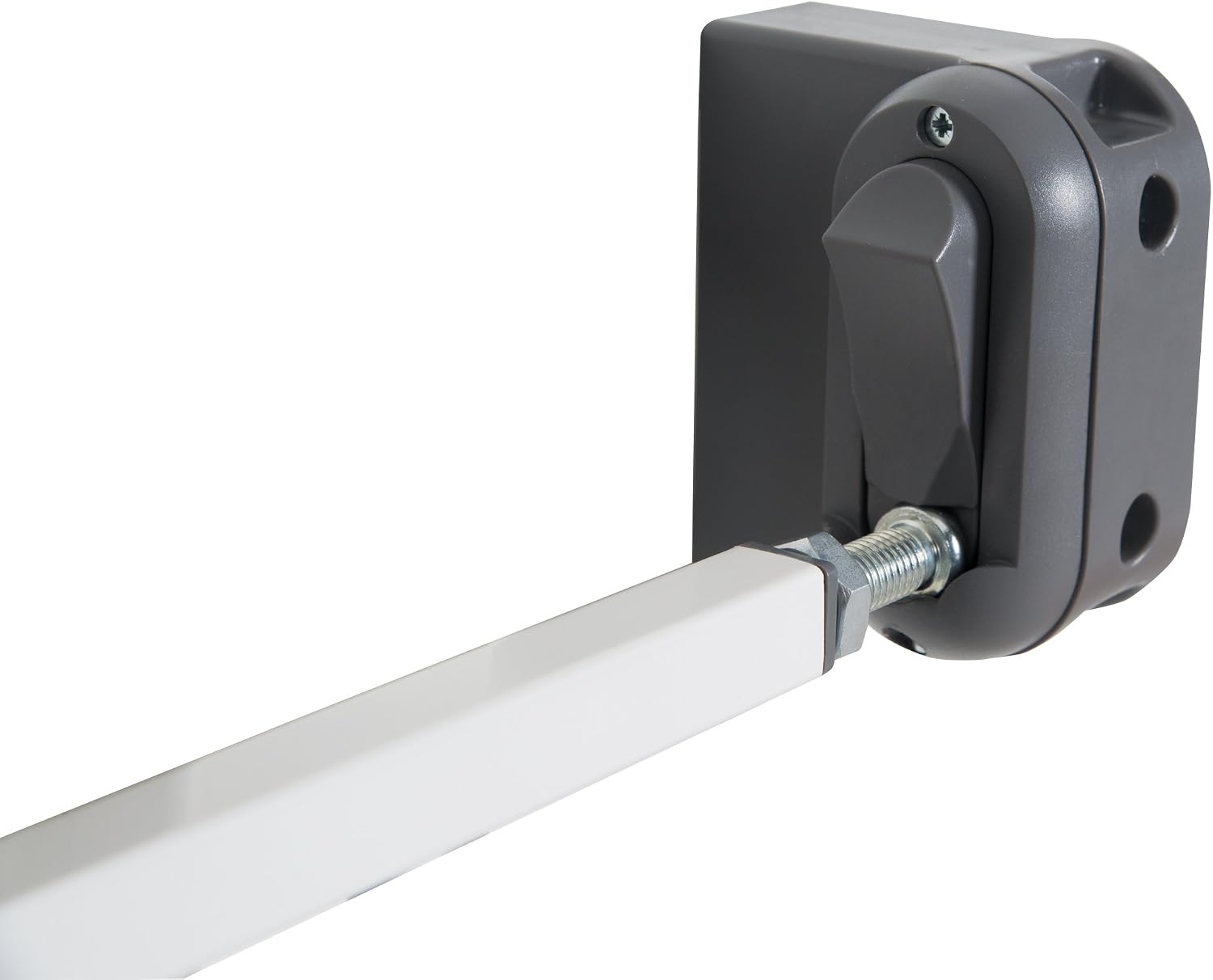 Detalle 2 de Roba Baumann 215045WE metalen veiligheidshek, wit, verstelbaar van 60 tot 97 cm