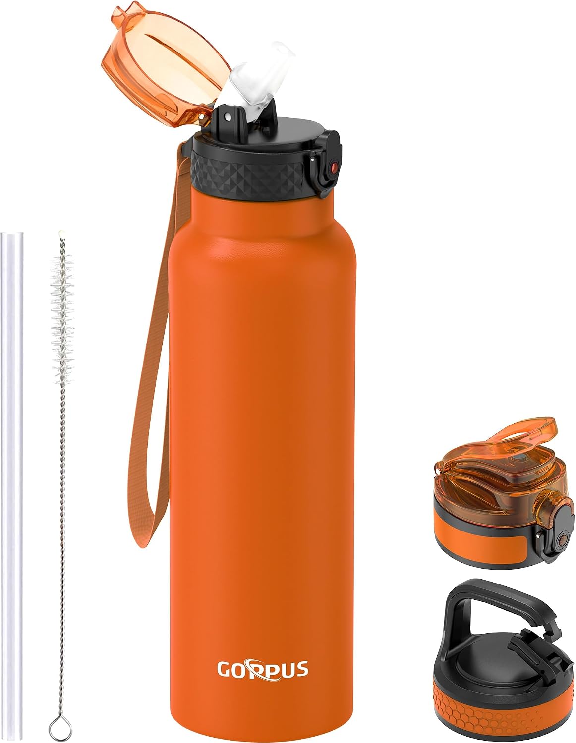 Imagen de GOPPUS 750ml Stainless Water Bottle with Straw – Double Wall Vacuum Insulated, Leakproof en OfertitasTOP