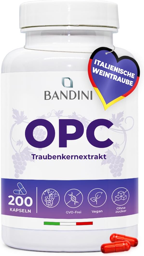 Detalle de Bandini OPC Traubenkernextrakt mit 200 Kapseln