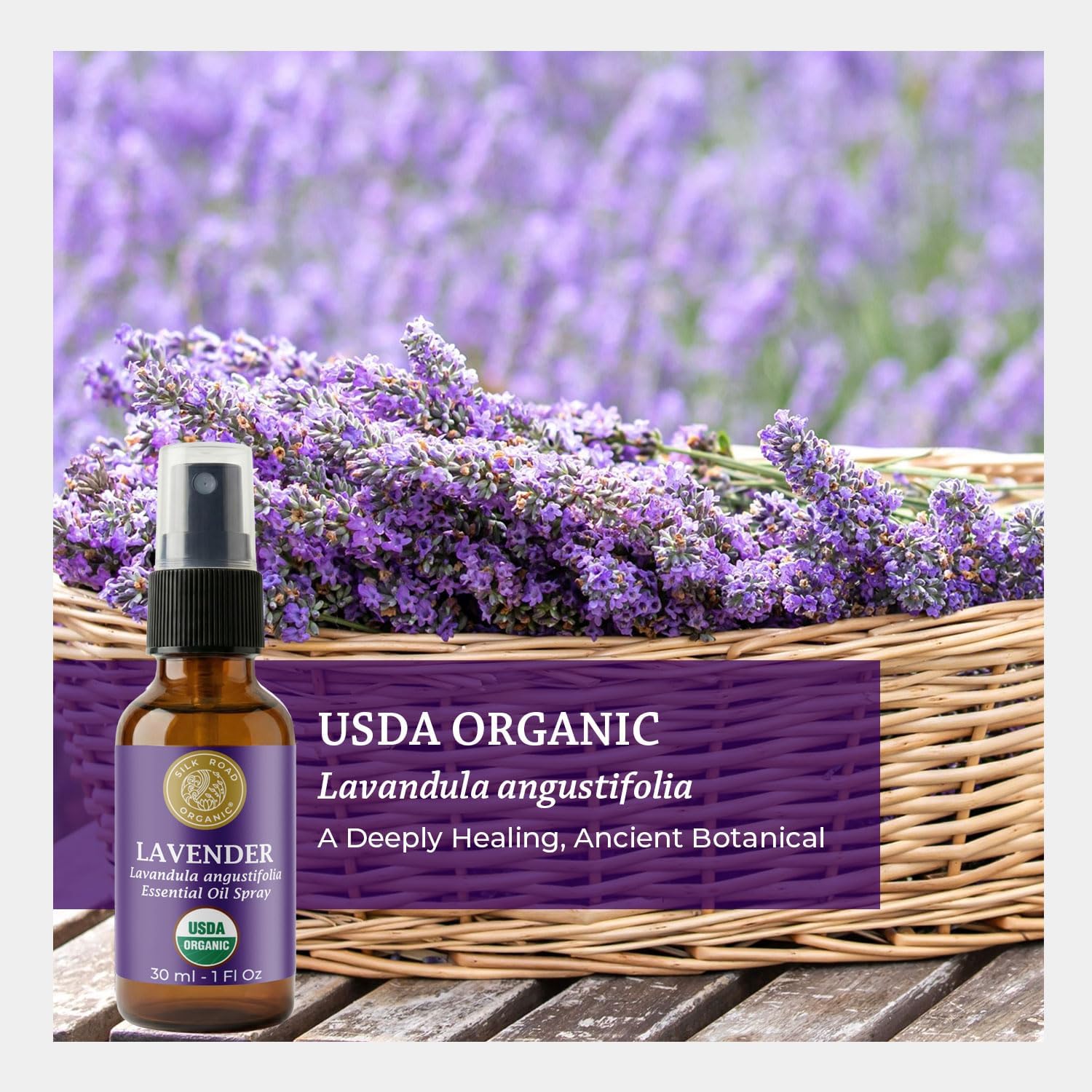 Thumbnail 5 de Silk Road Organic Lavender Essential Oil Spray, 1 oz – 100% Pure USDA Certified Organic Aromatherapy