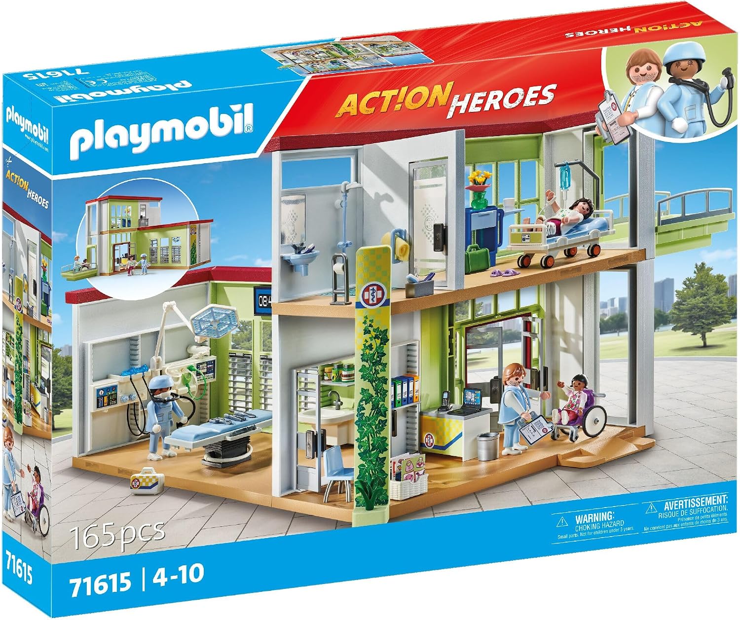 Detalle 2 de PLAYMOBIL My Life Modernes Krankenhaus – 165-teiliges Set 71615