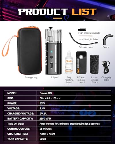 Thumbnail 8 de LENSGO SMOKE GO : machine à fumée portable 30W – 5 modes pour photo et vidéo