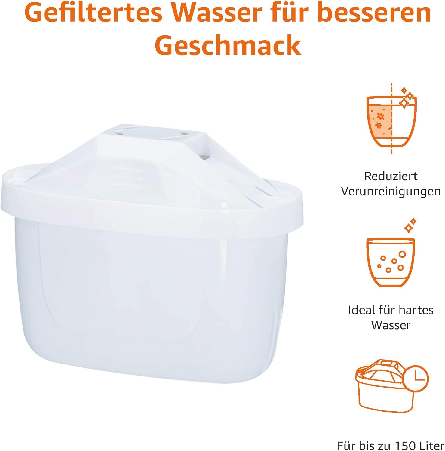 Thumbnail 1 de Amazon Basics Wasserfilterkartuschen – 3 Stück, kompatibel mit BRITA Systemen inkl. PerfectFit