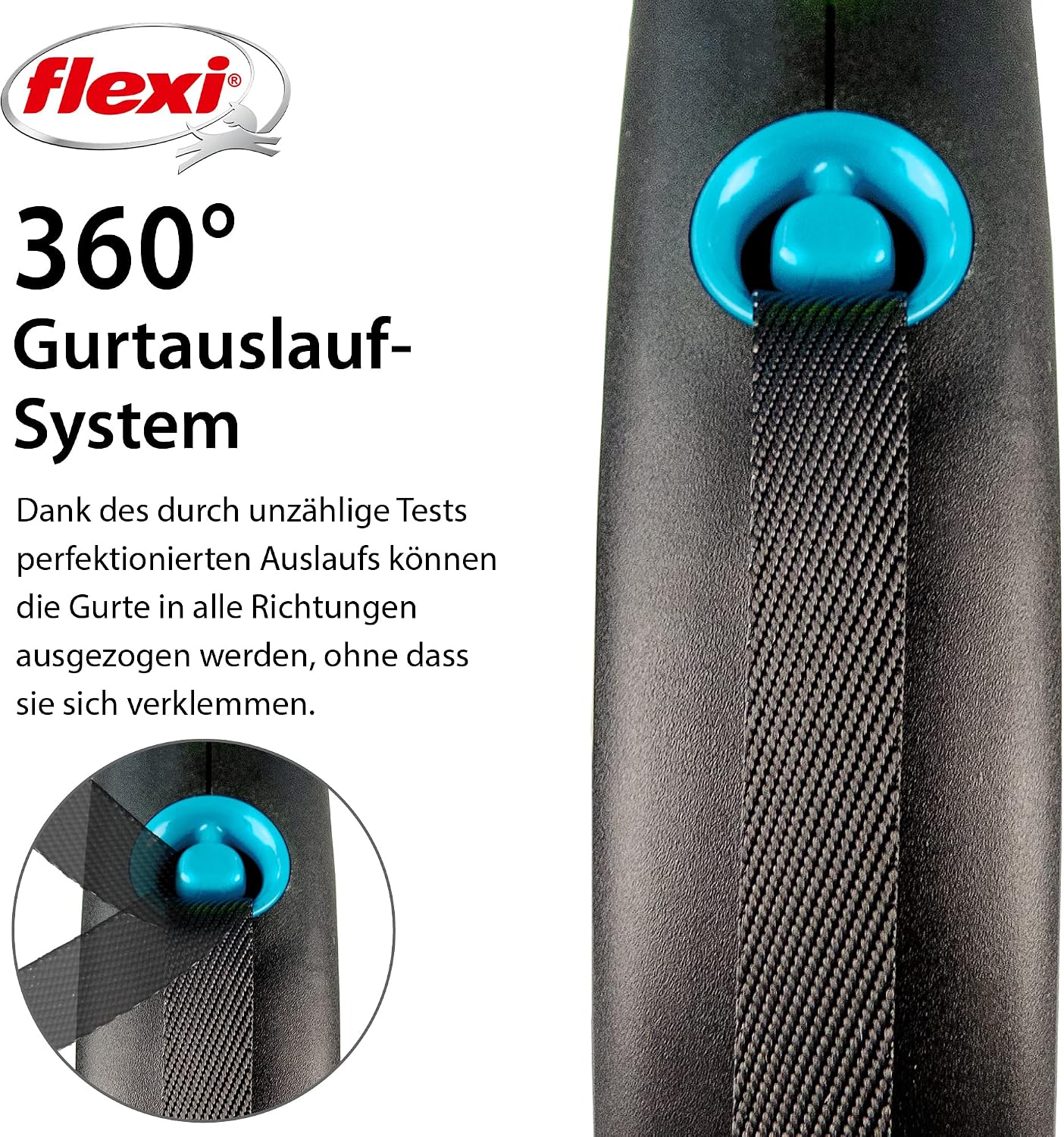 Detalle de flexiÂź Black Design M Roll-Leine 5 m đ