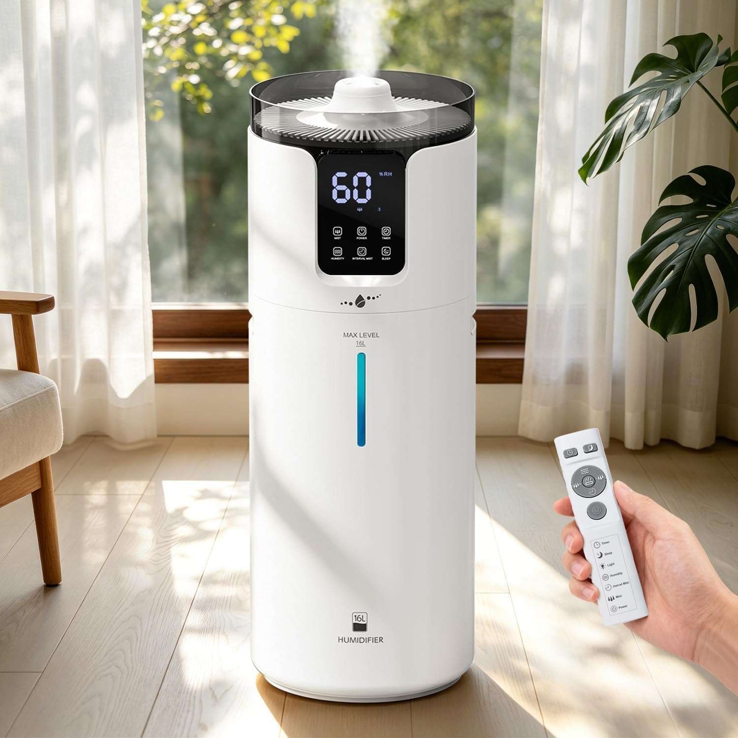Detalle de Lacidoll LCDJSQ-J19 16L Humidifier, Top-Fill, Humidity Control