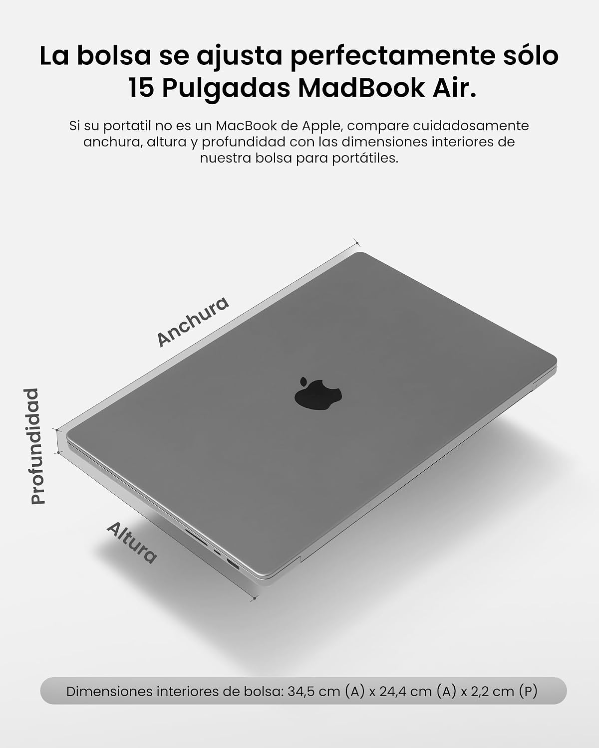 Thumbnail 8 de tomtoc 360° Funda para MacBook Air M4/M3/M2 y Surface Laptop 15"