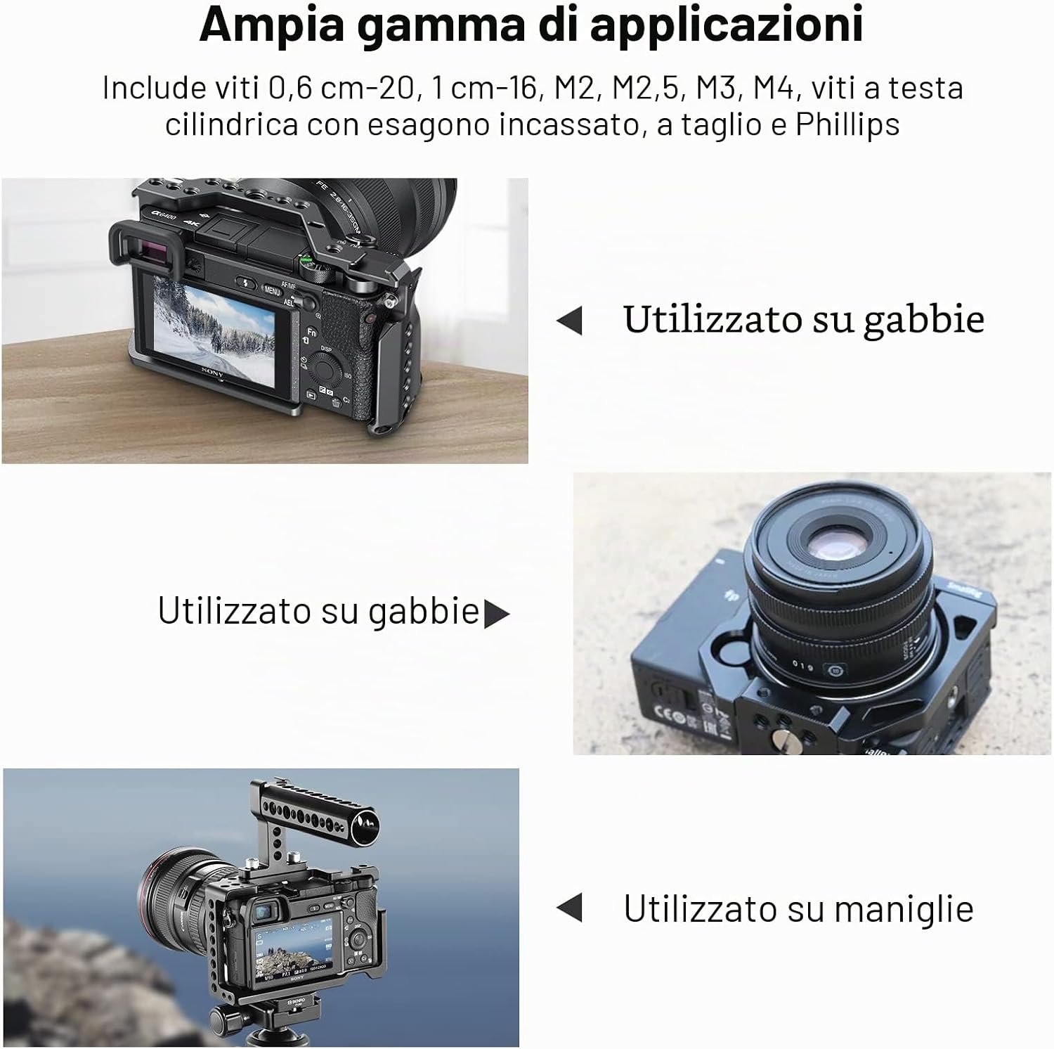 Thumbnail 3 de SMALLRIG Camera Screws Viti per Telecamera, Set 26 viti (1/4, 3/8, M2, M2.5, M3, M4) con scatola