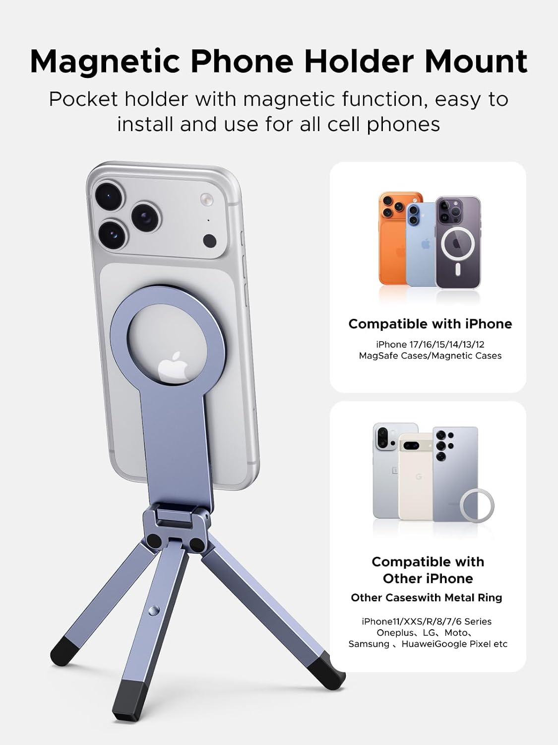Thumbnail 6 de UGREEN 75509 Magnetic Phone Stand and Tripod, Foldable with N52 Magnets