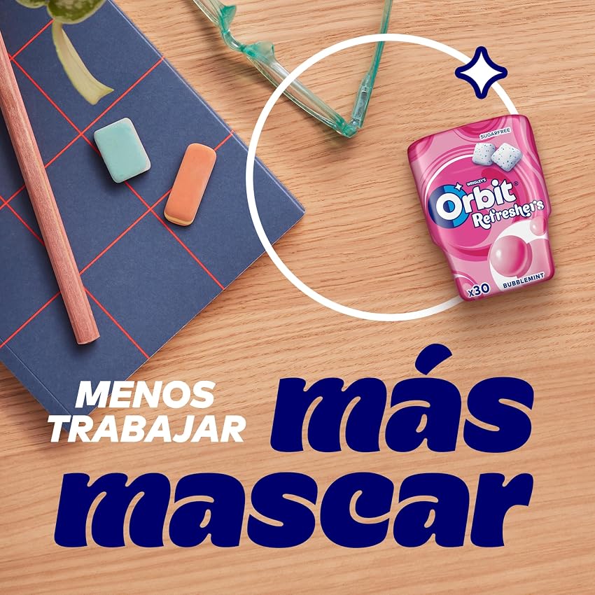 Detalle 2 de Orbit Refreshers Bubblemint Chicles Sin Azúcar 🍬