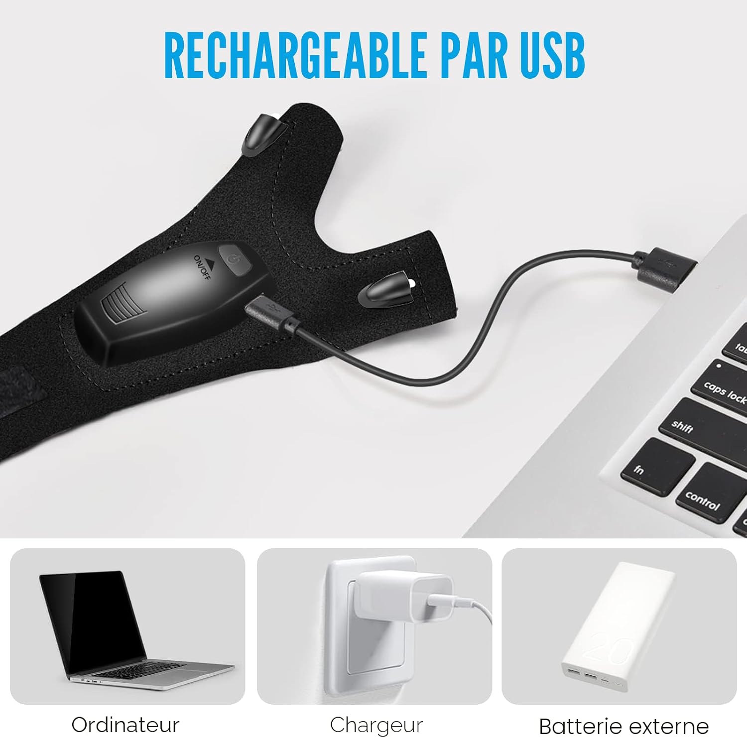 Thumbnail 6 de KEZKALS Gants LED rechargeables 7-10h