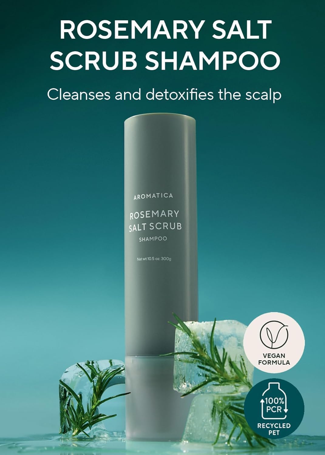 Detalle de AROMATICA Shampoo Scrub al Sale di Rosmarino 300 g – Esfolia e contrasta la caduta dei capelli
