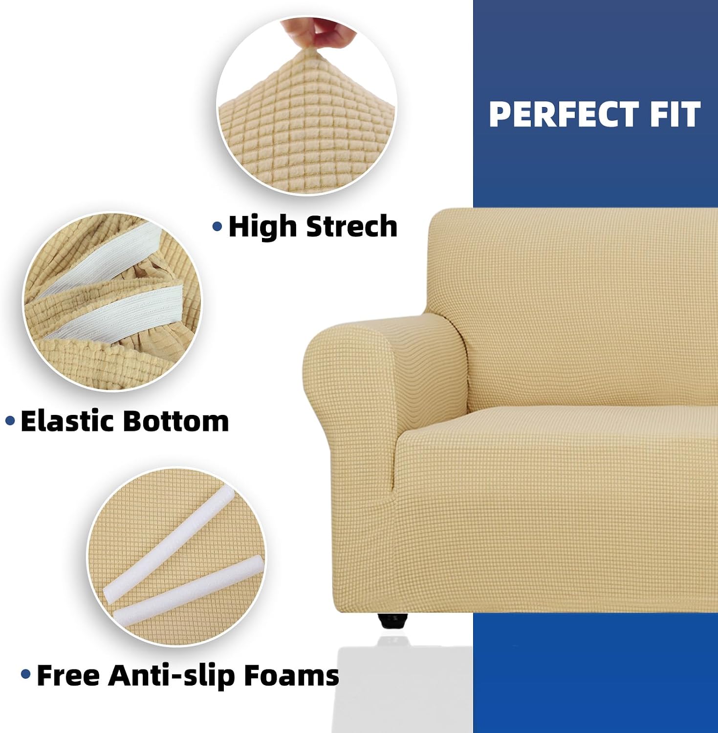Thumbnail 5 de Ystyle Funda Sofa 3 Plazas beige amarillo