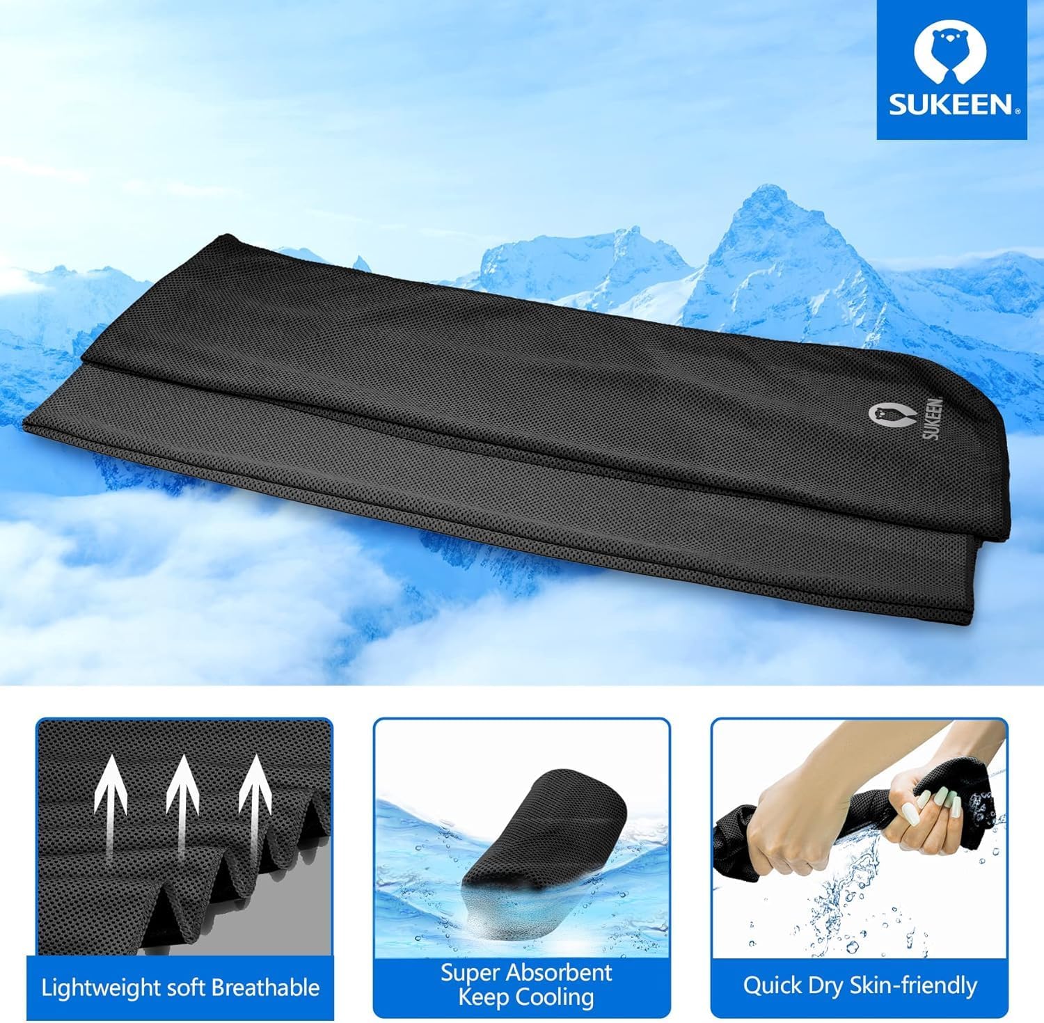 Thumbnail 4 de Sukeen Cooling Towel Pack: Instant Ice Cool Down Towels for Neck & Face