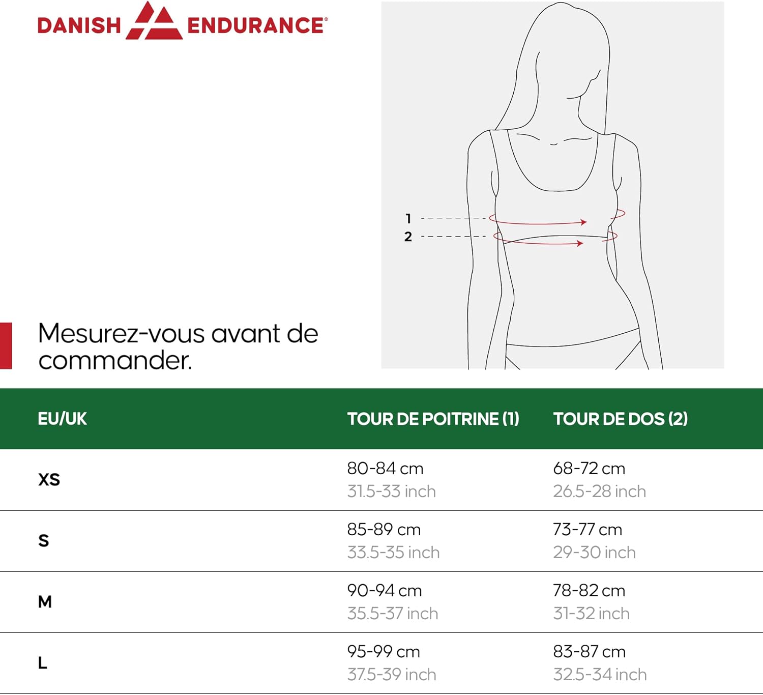 Detalle de DANISH ENDURANCE Culottes en coton bio — Lot de 3 ou 6, confort quotidien pour femme