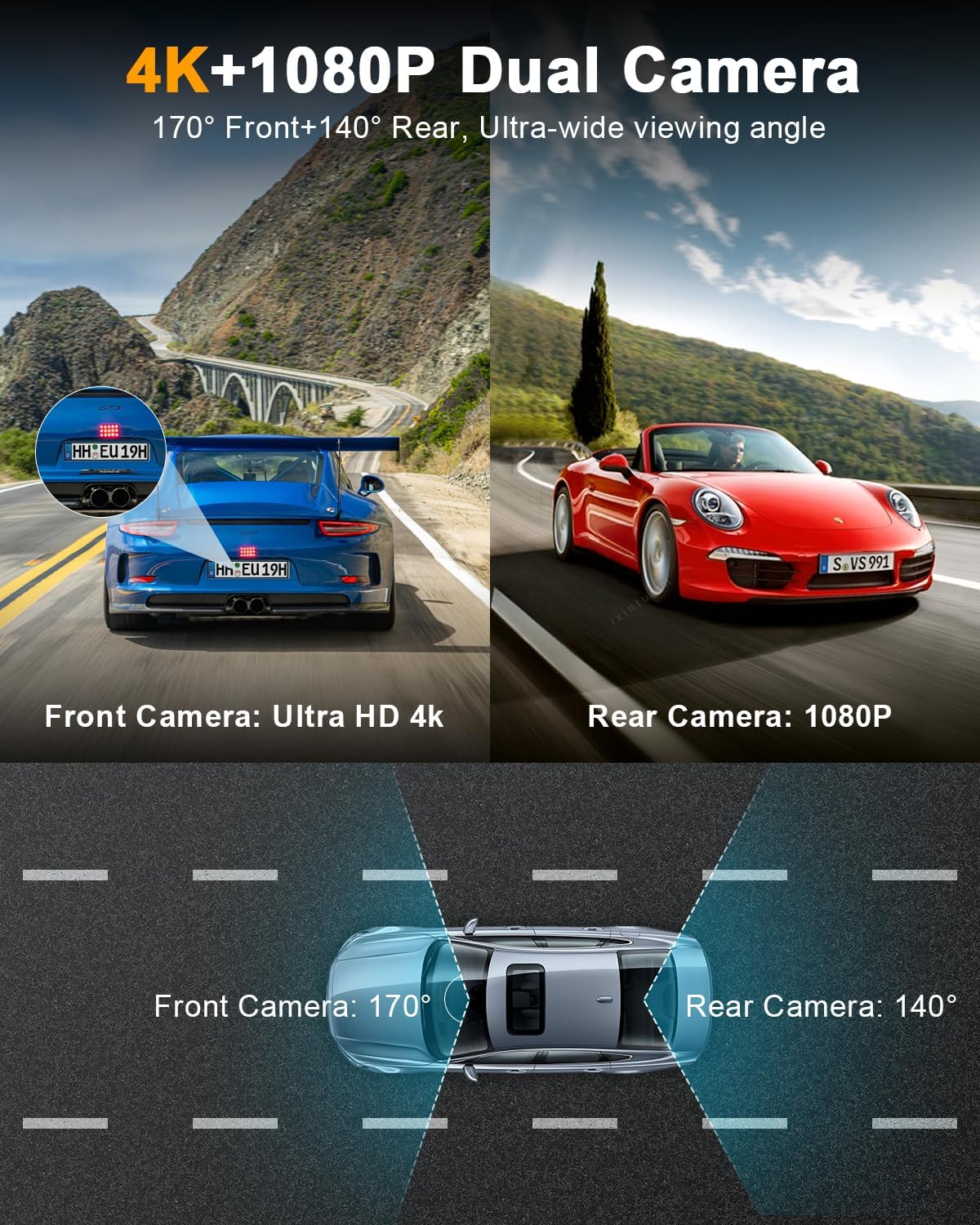 Thumbnail 2 de WeBeqer Dash Cam Auto 4K 170° WiFi