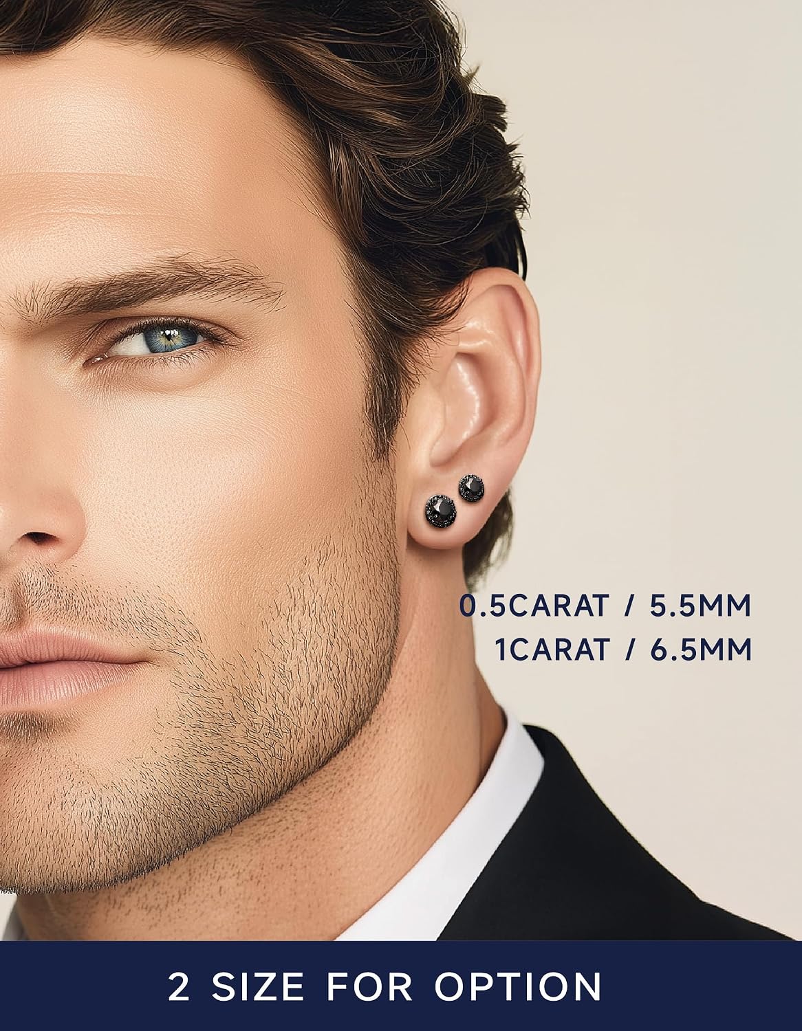 Detalle de MomentWish Moissanite Ohrstecker 1 Karat