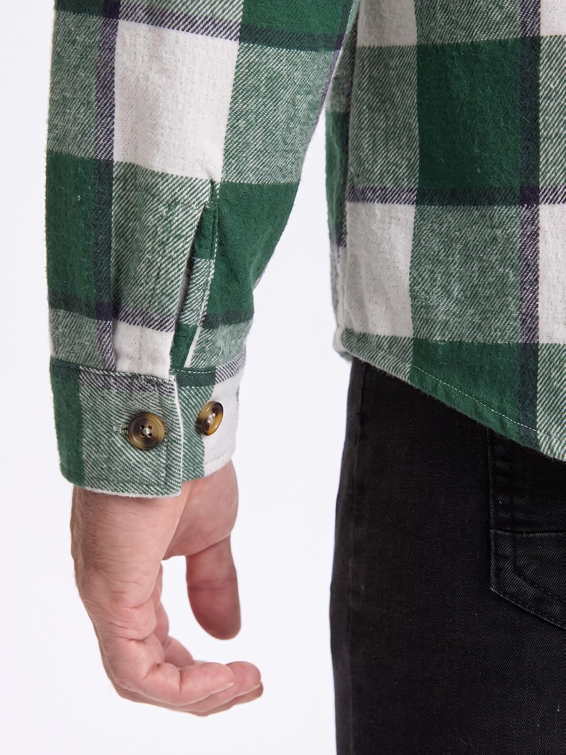 Detalle 2 de Comdecevis Men's Flannel Shirt Jacket, Cotton